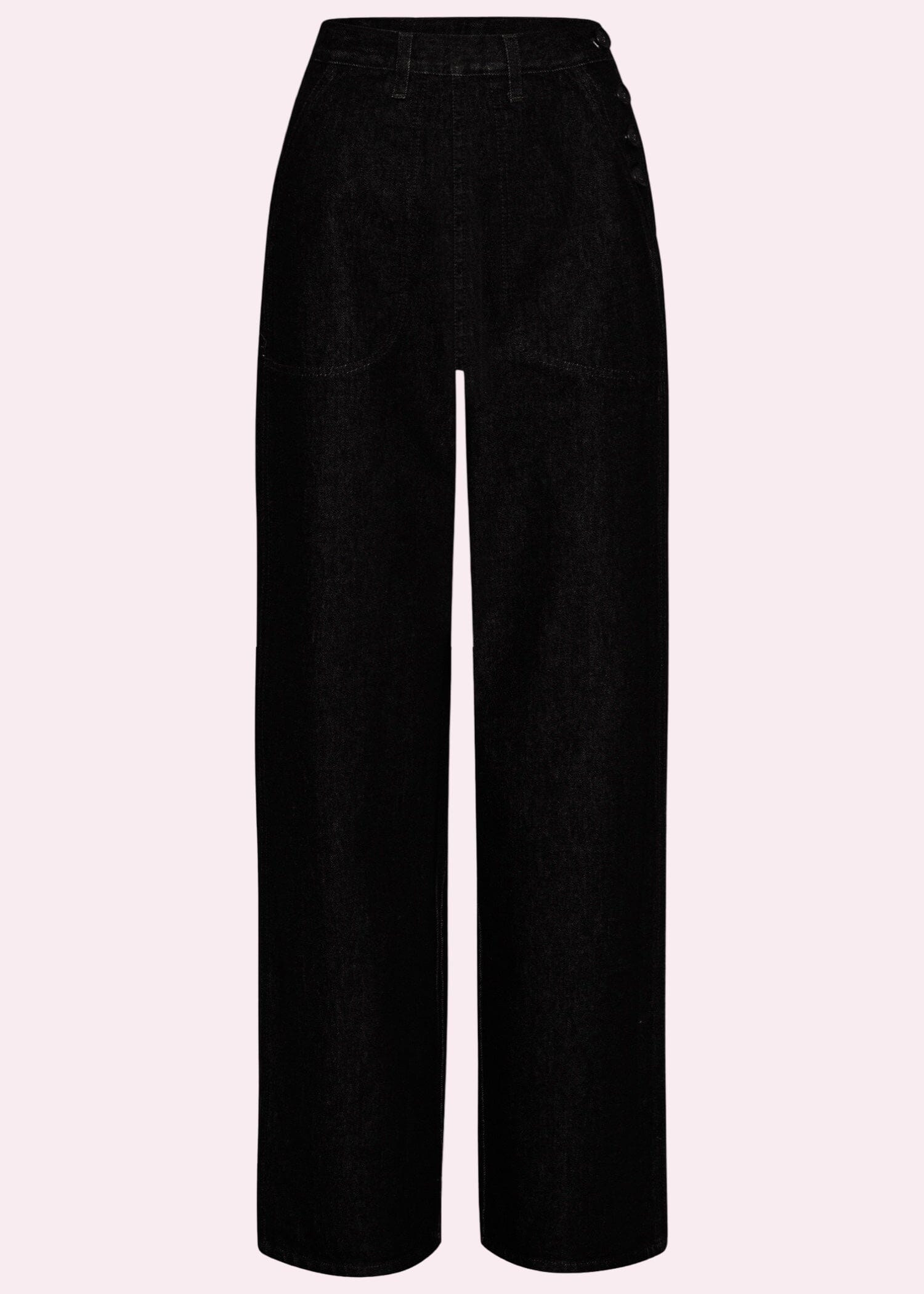 1940's button jeans - sort denim Bukser Freddies of Pinewood