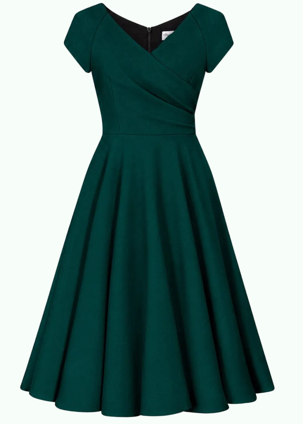 1950'er Hourglass swing kjole - mørk grøn swing kjole Pretty Dress Company