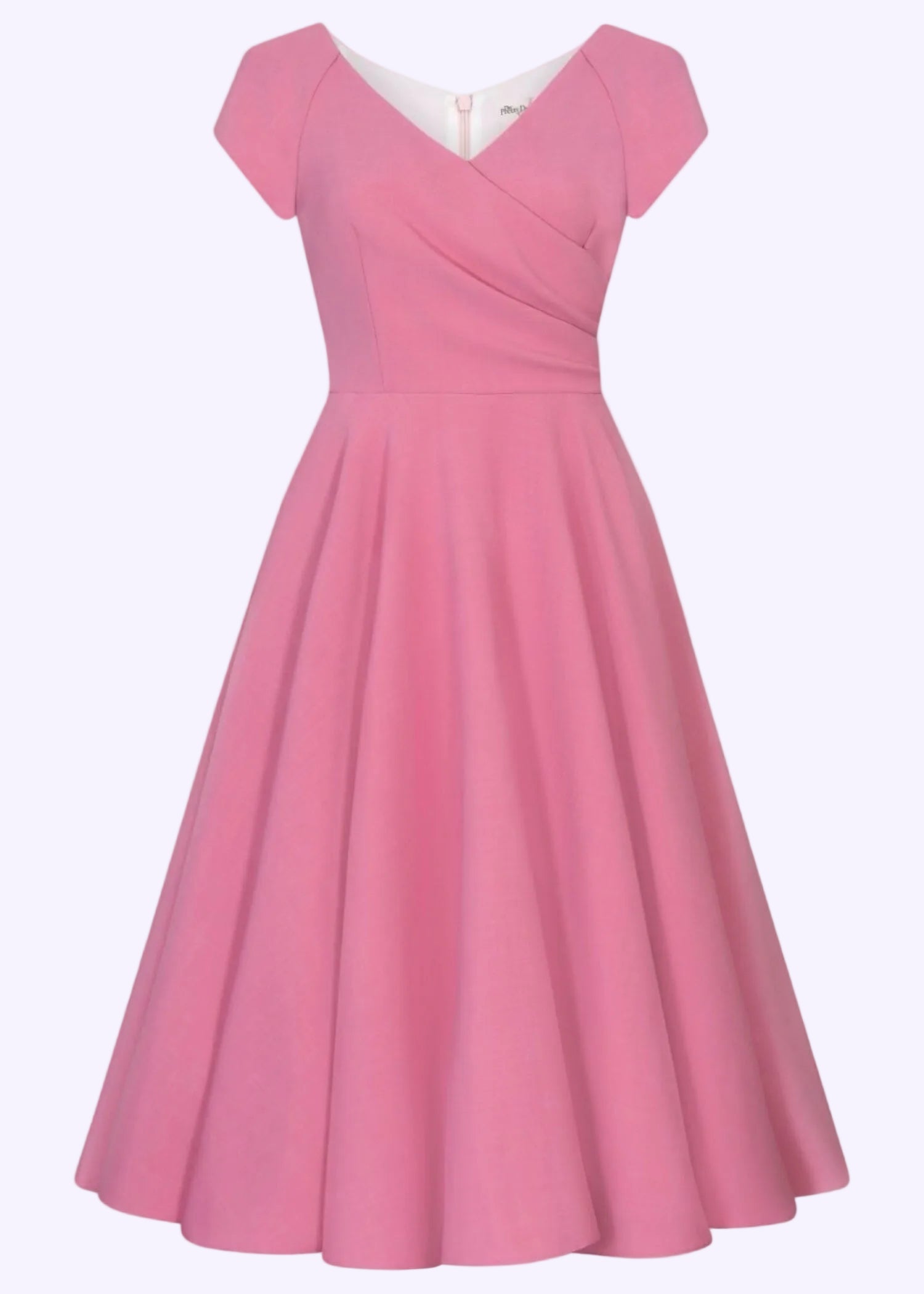 1950'er Hourglass swingkjole i rose pink swing kjole Pretty Dress Company