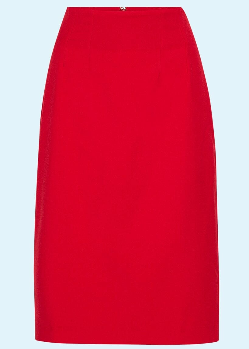 1950'er stils pencil nederdel i rød Nederdel Daisy Dapper