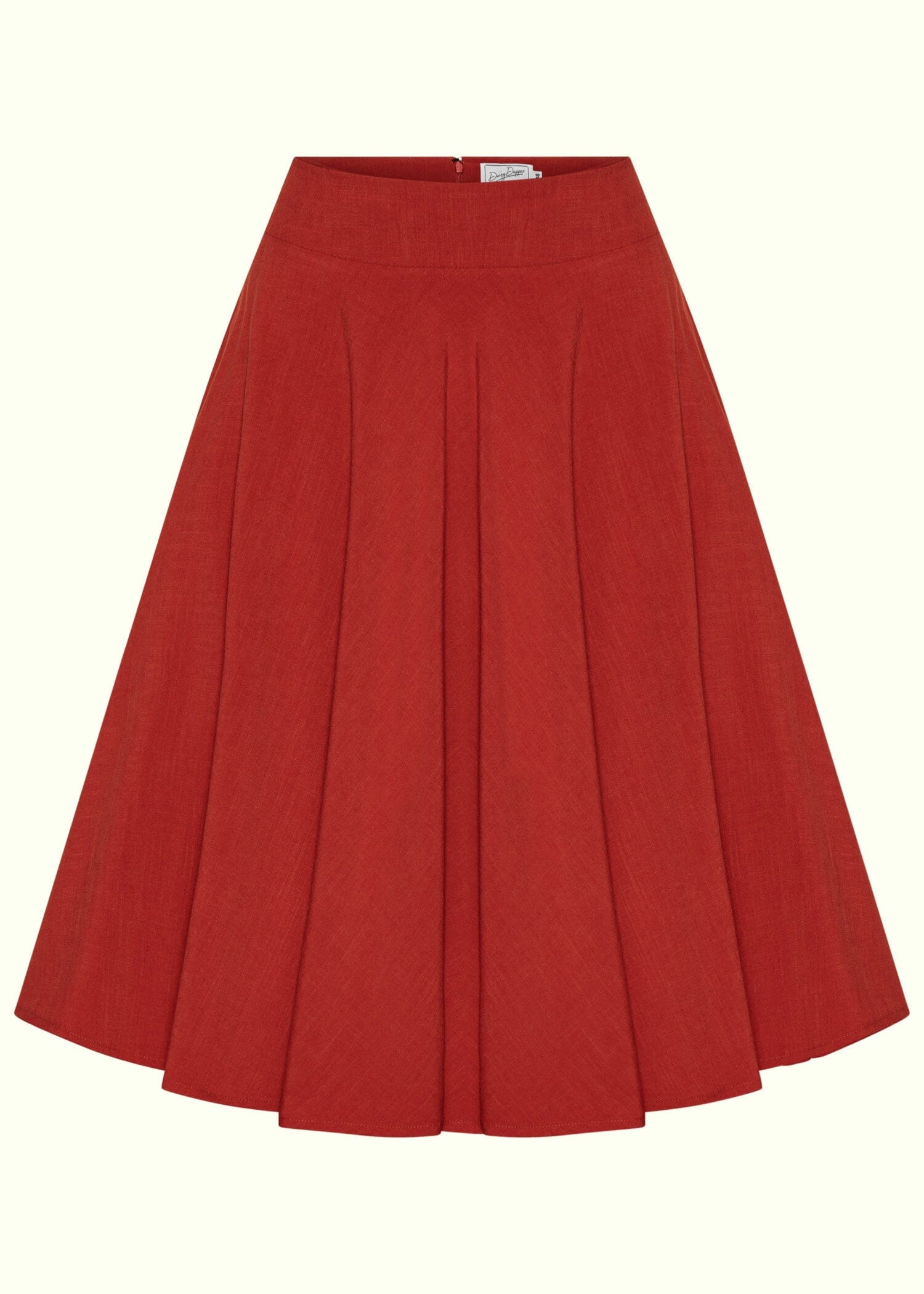 1950er stils swingnederdel i brændt orange swing nederdel Daisy Dapper