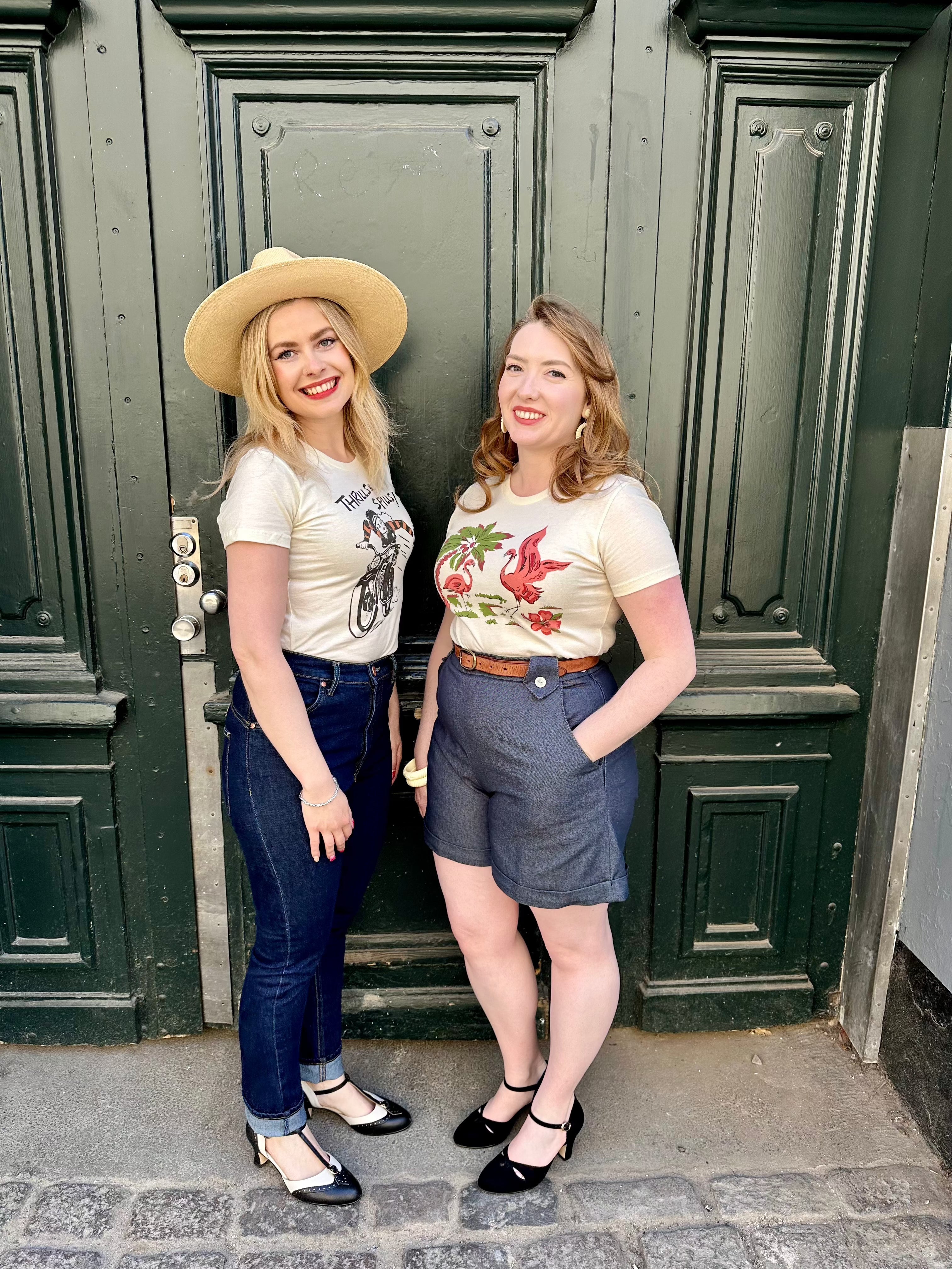 1950'er stils T-shirt "Pink Flamingo" t-shirt Mischief Made