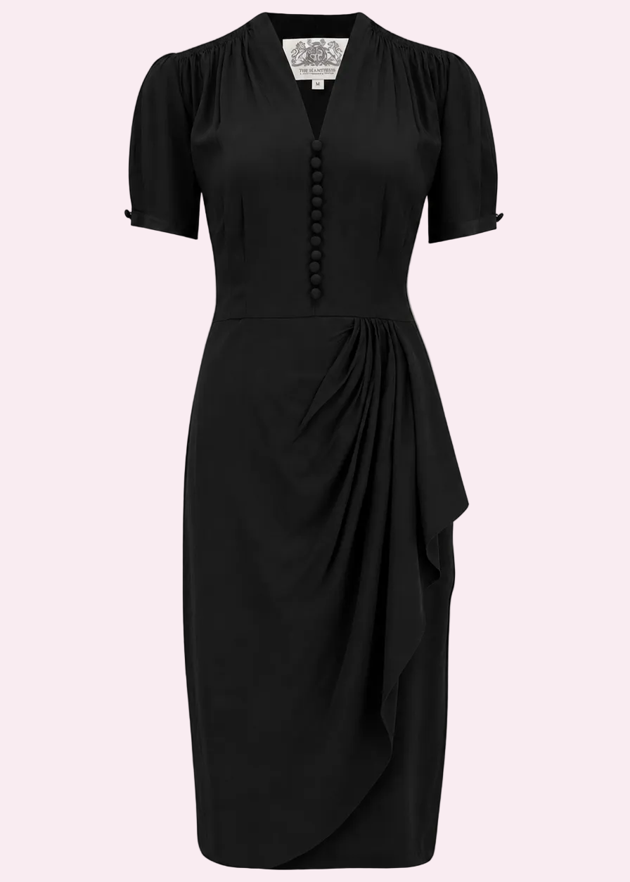 Mabel 1940s dress - black