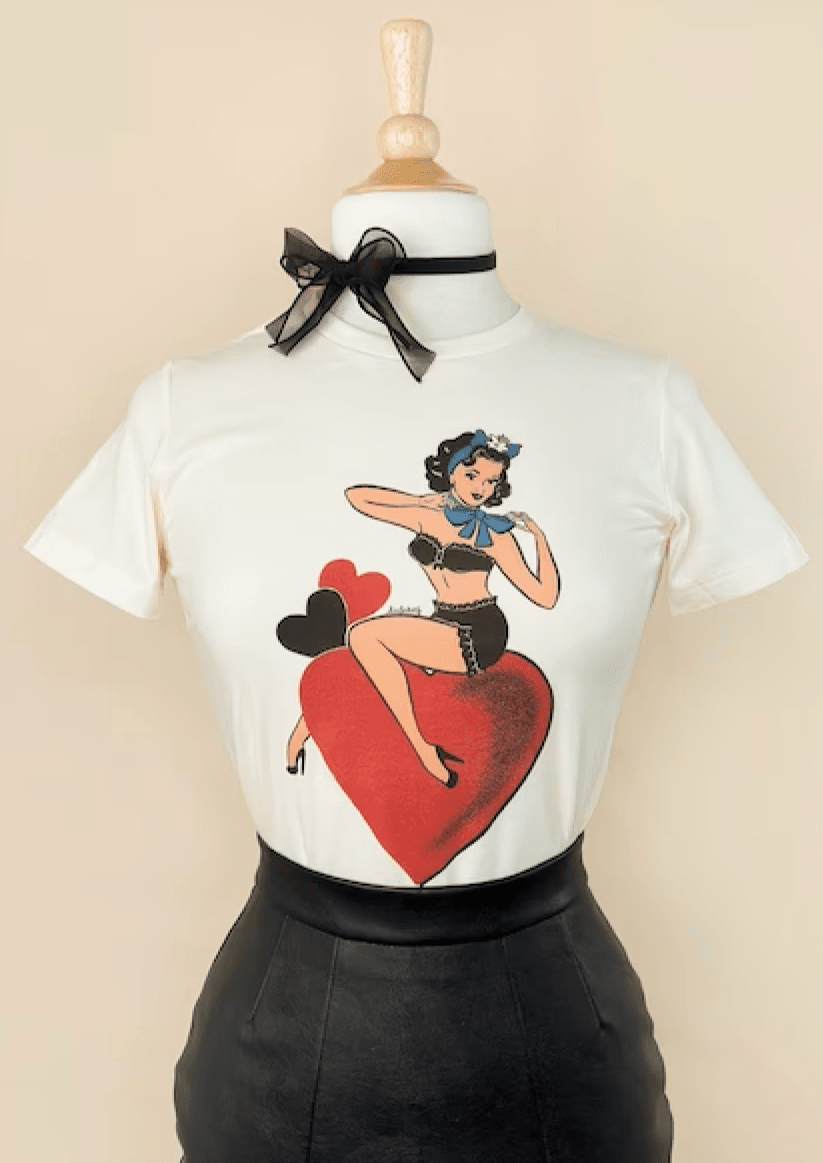 "All my love" 50'er t-shirt toej Mischief Made