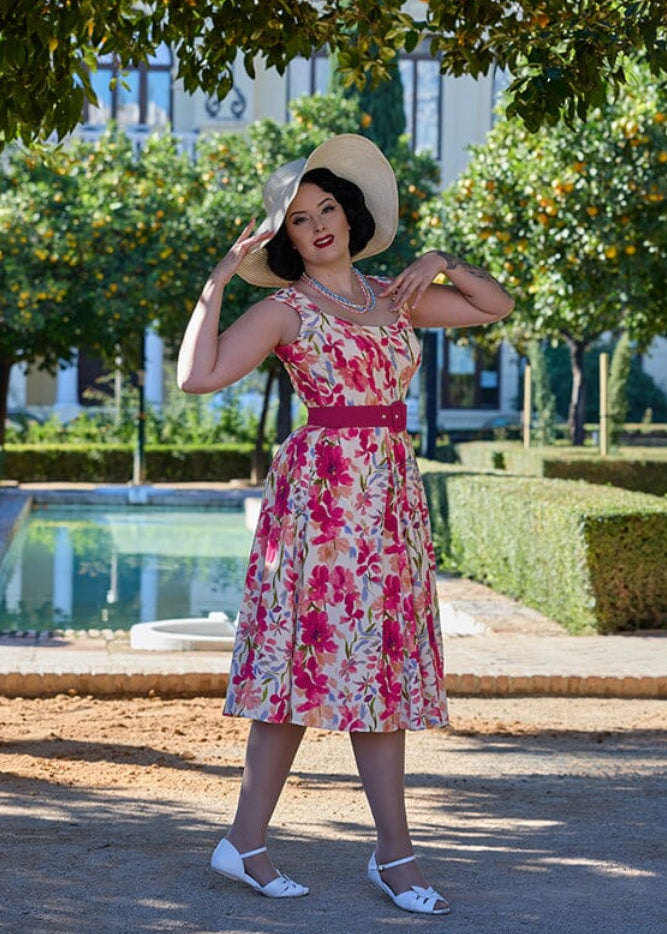 Alya-Mai swing kjole med pink print Miss Candyfloss