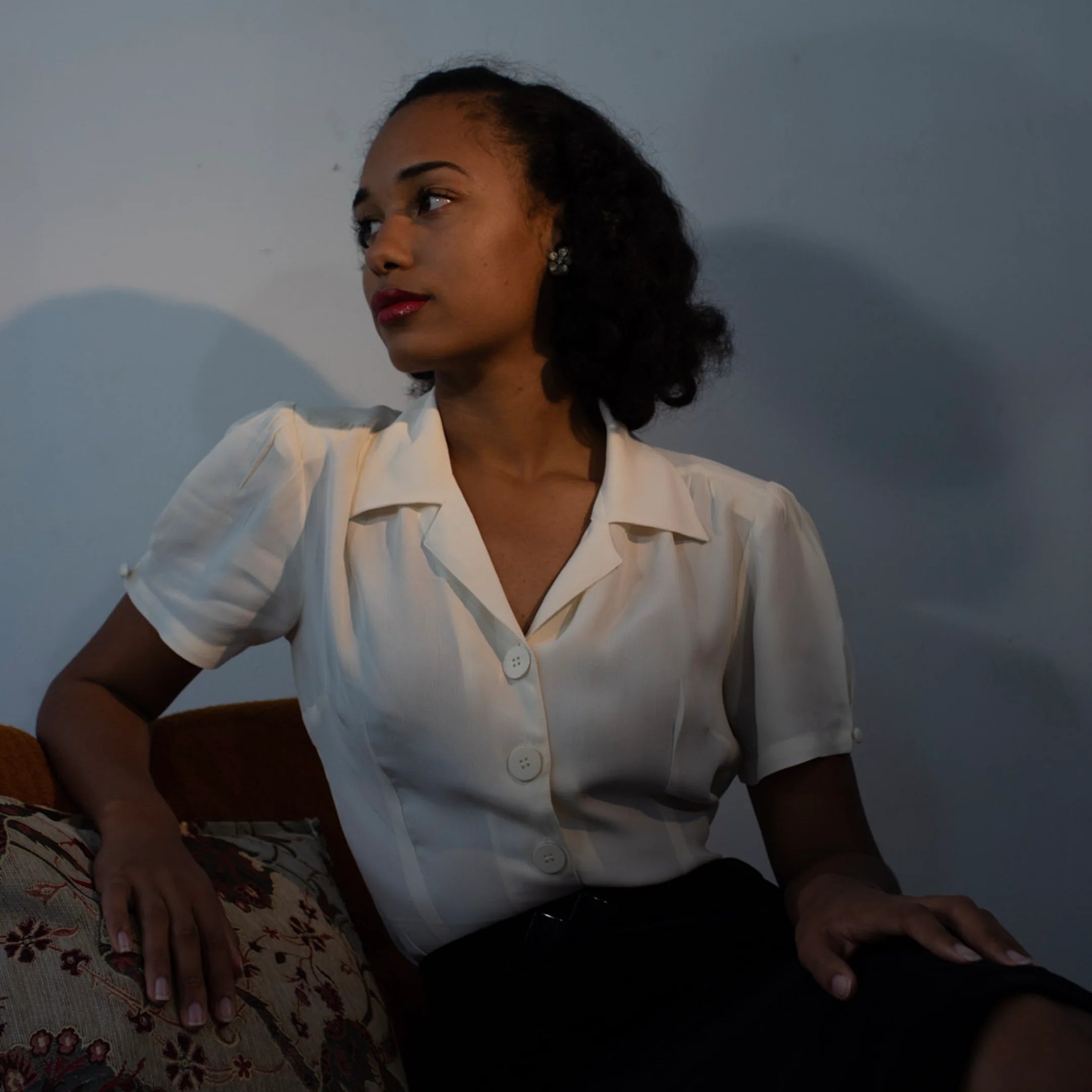 Grace short sleeve shirt - cream