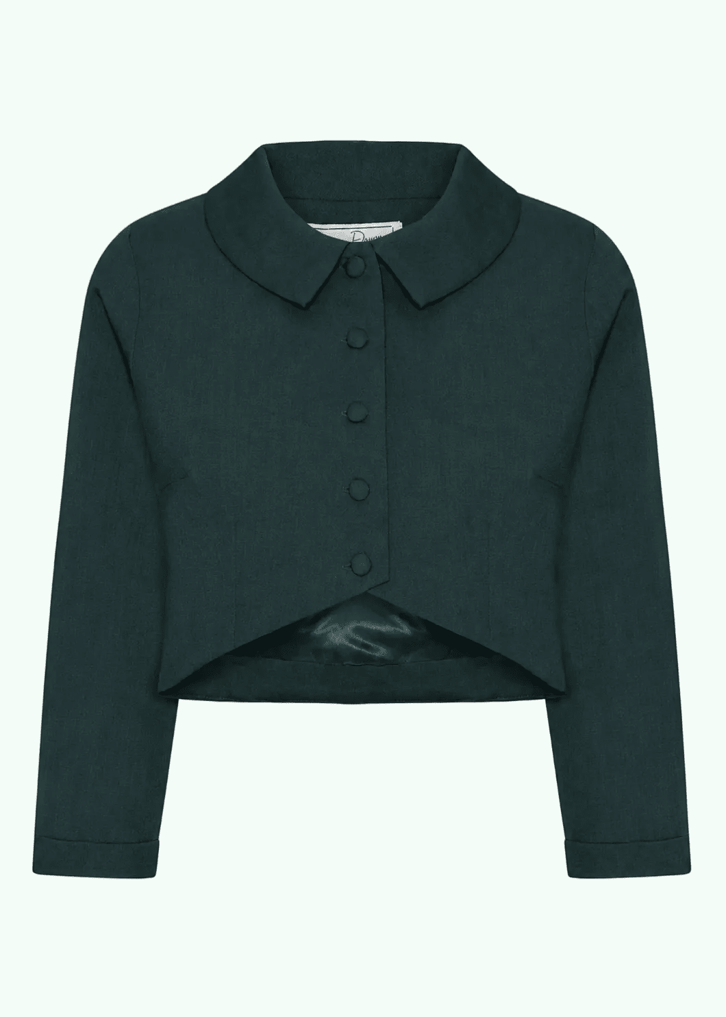 Bolero jakke - mørk grøn linen look Bolero Daisy Dapper