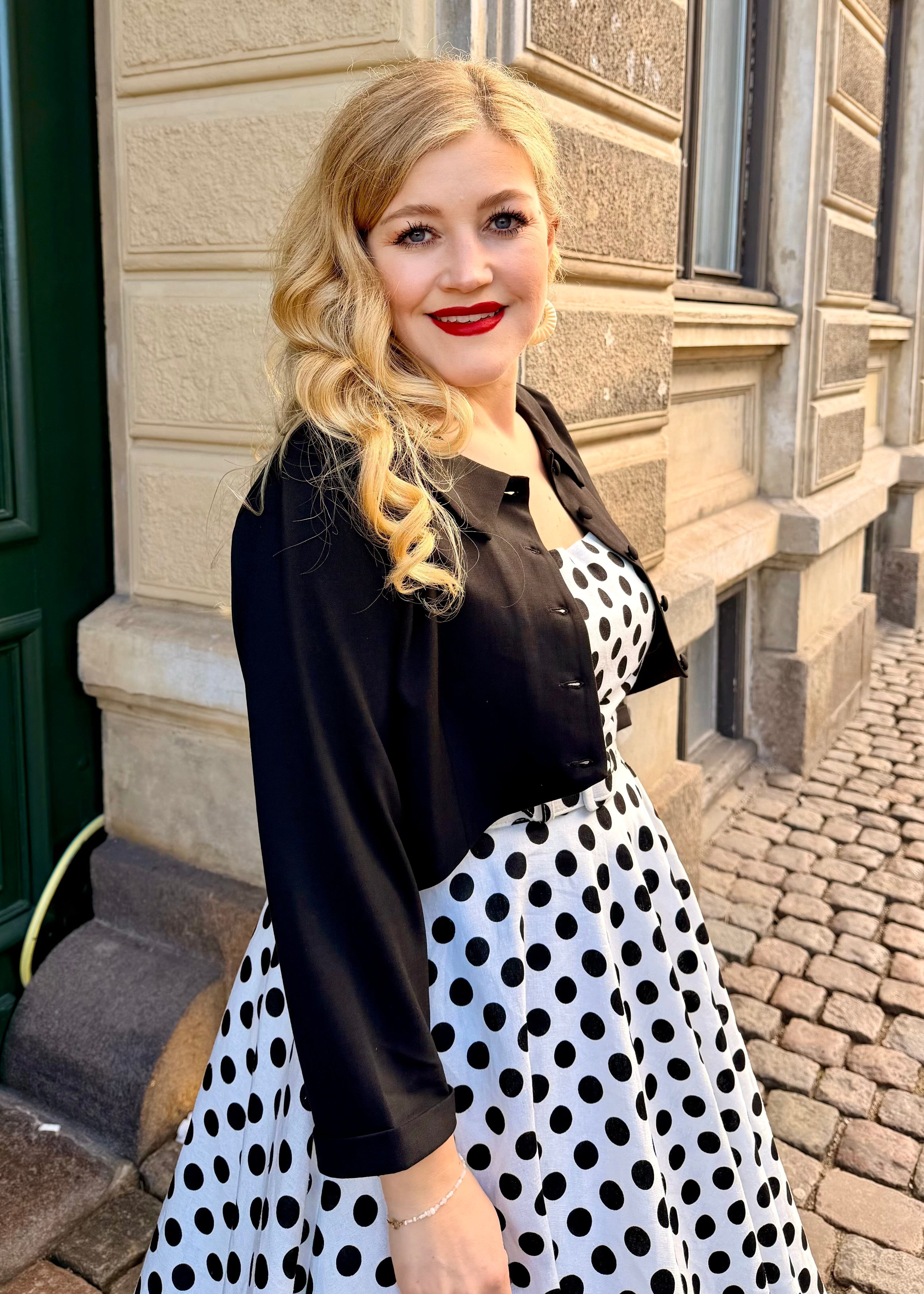 Bolero jakke - sort linen Bolero Daisy Dapper