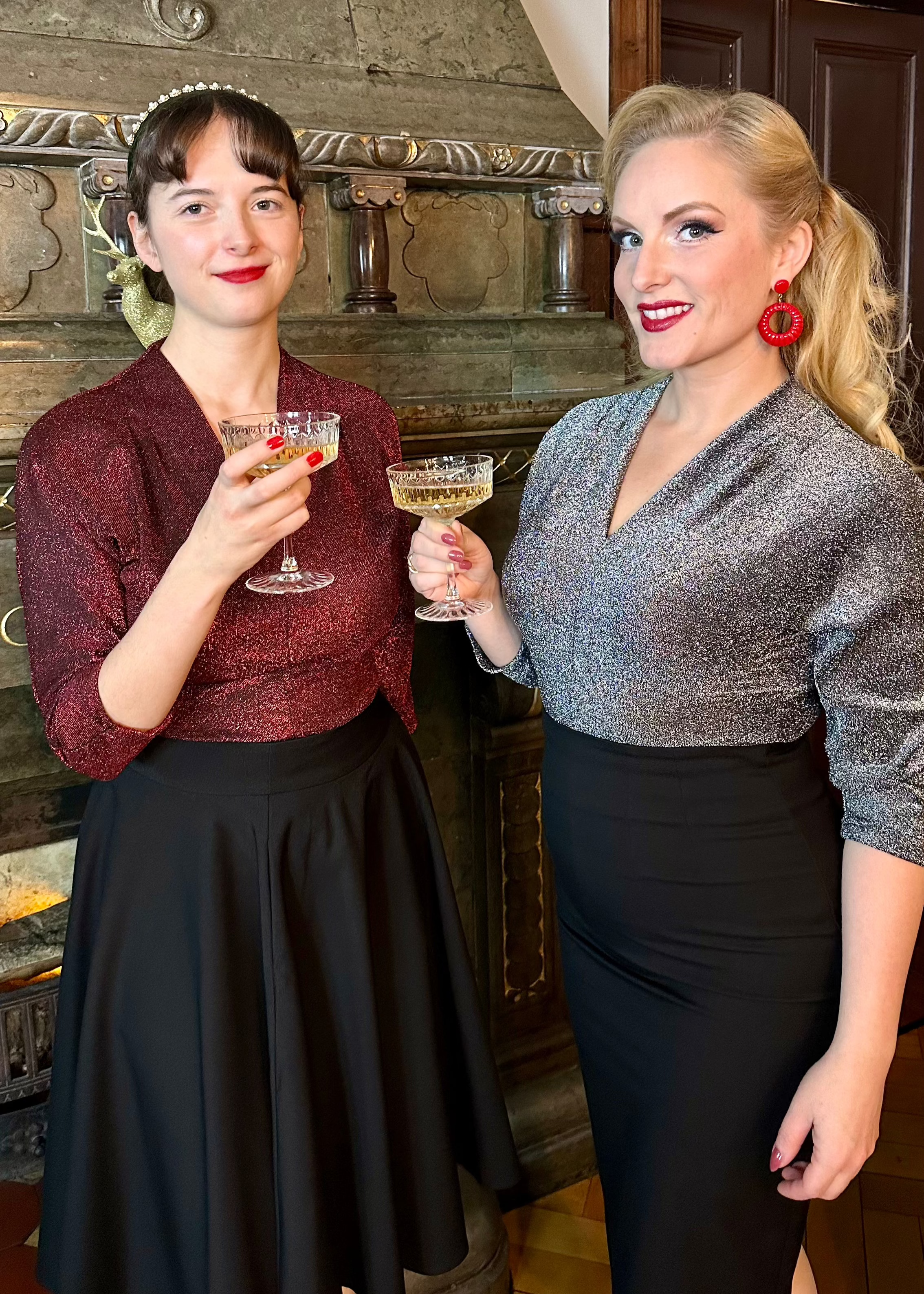 Bon Bon Red Lurex bluse Freddies Of Pinewood