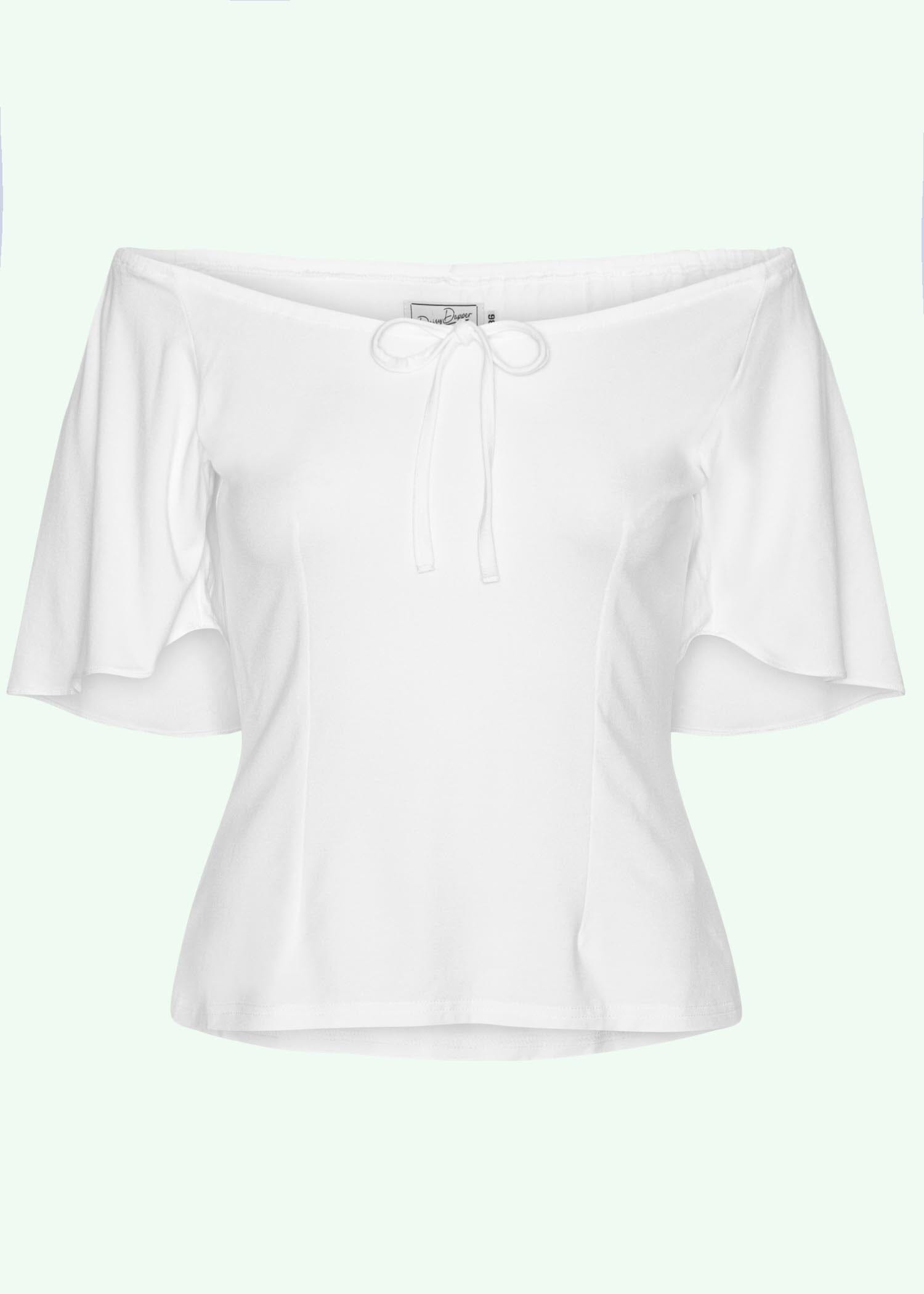 Butterfly top i hvid jersey top Daisy Dapper