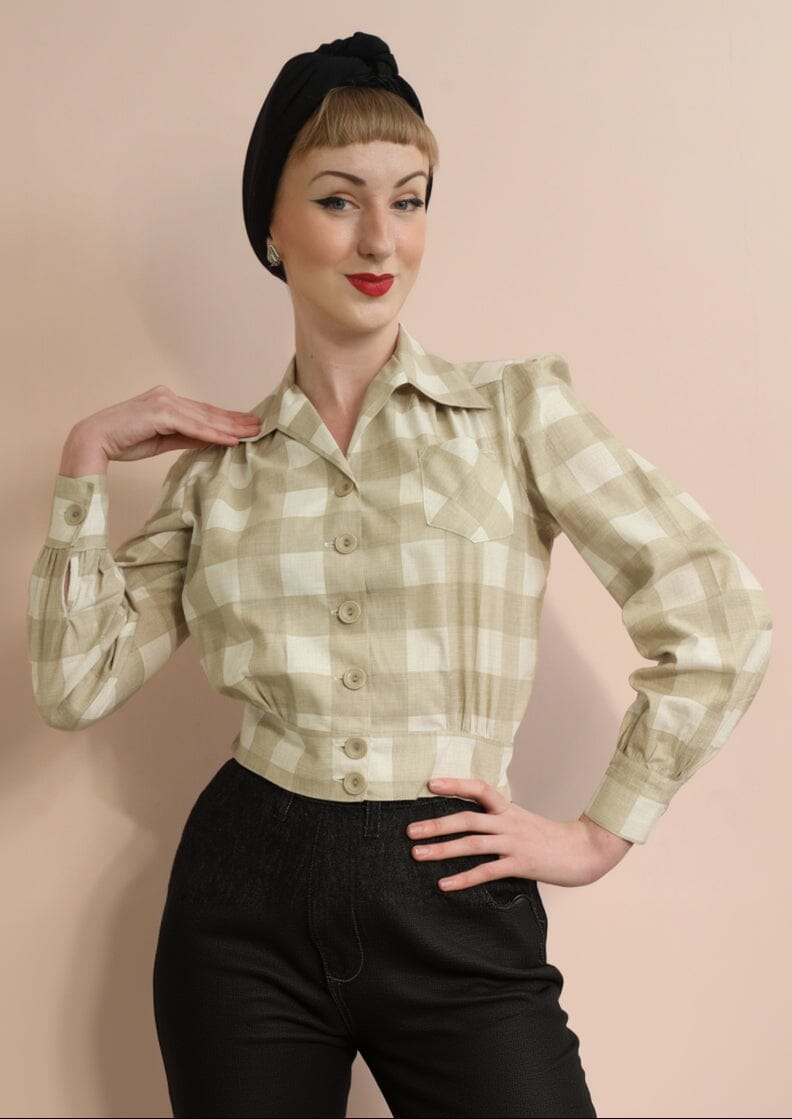 Check Work Blouse Toppe Freddies of Pinewood