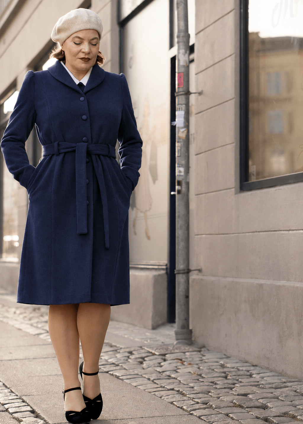 Dahlia Frakke - navy frakke Very Cherry