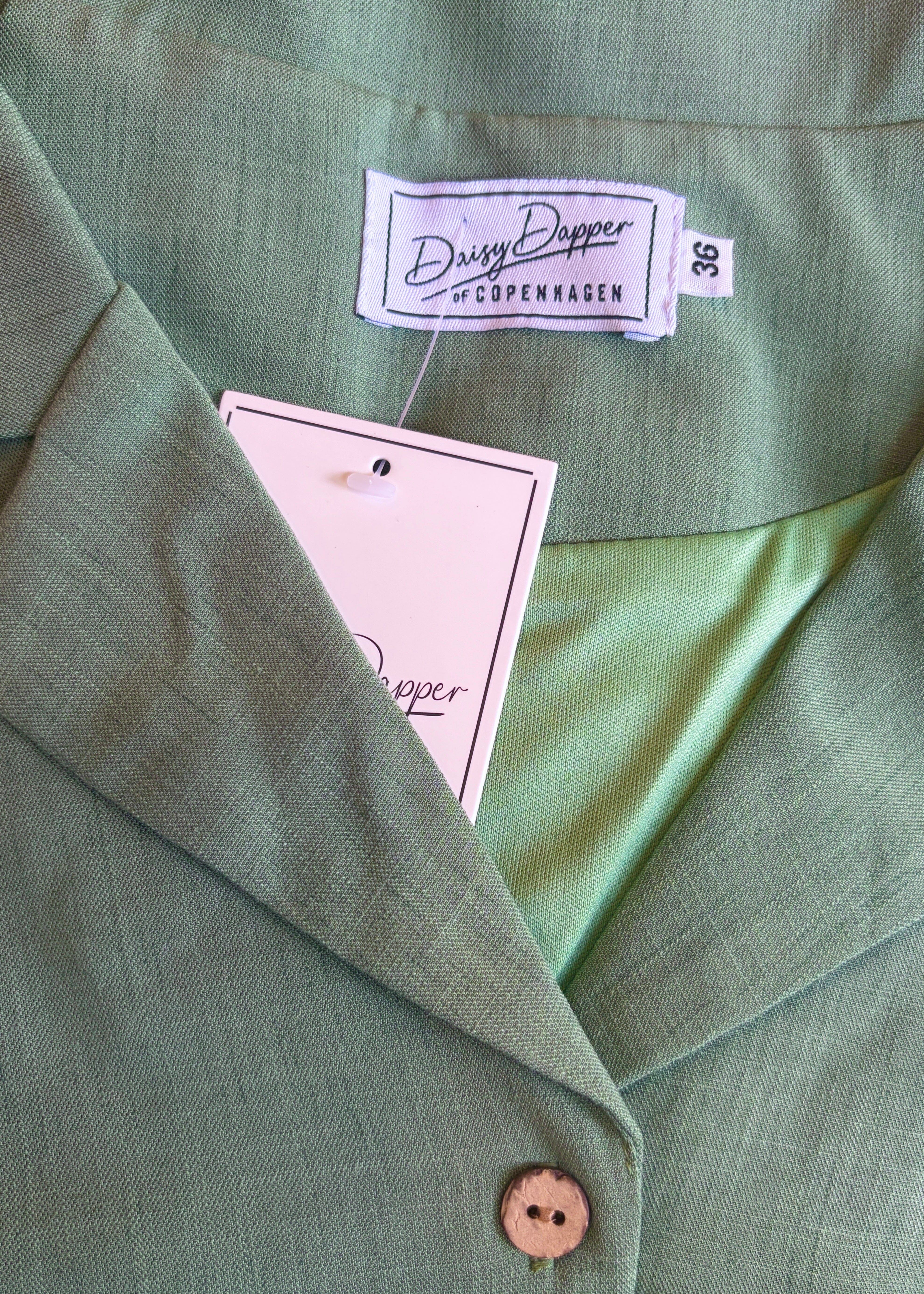 Daisy kortærmet skjorte - salvie grøn linen Kortærmet skjorte Daisy Dapper