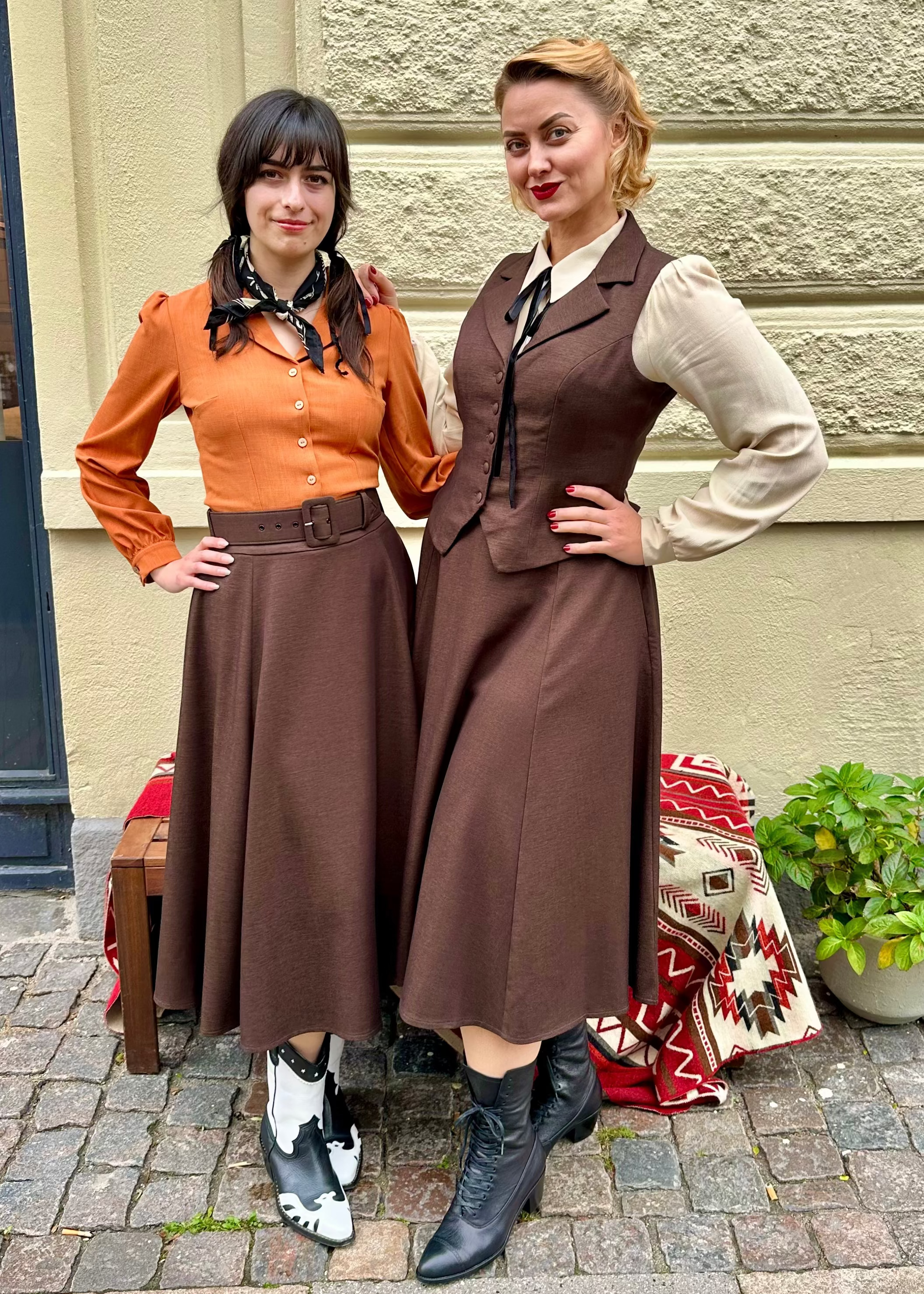 Daisy langærmet skjorte i brændt orange langærmet skjorte Daisy Dapper
