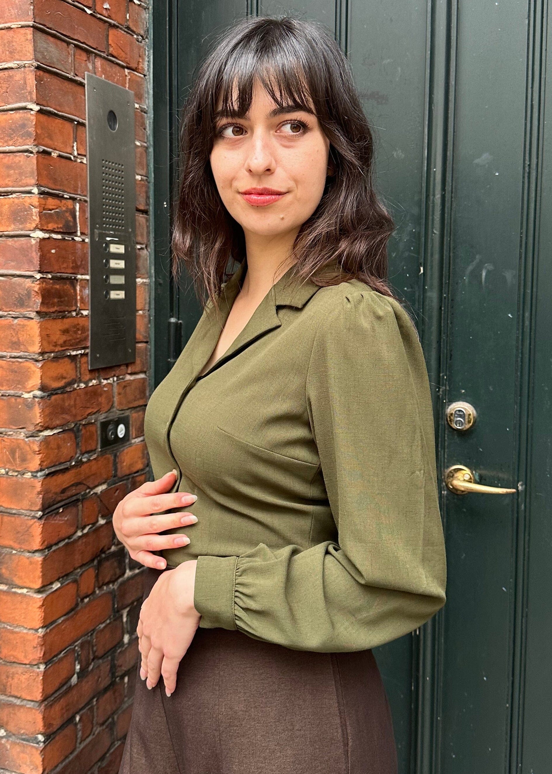 Daisy langærmet skjorte i græs grøn langærmet skjorte Daisy Dapper