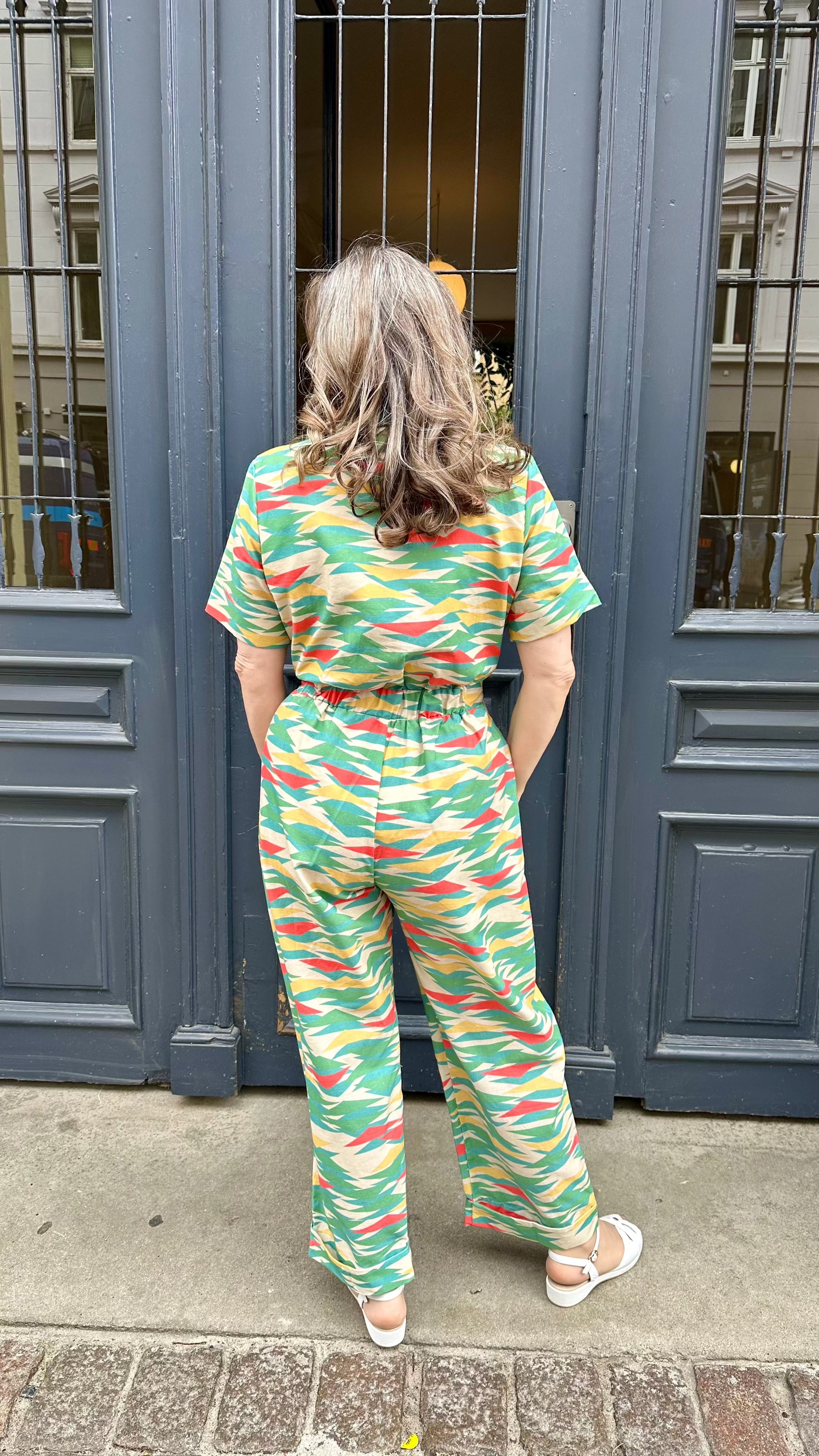 Francesca jumpsuit med multifarvet 'sails'-print buksedragt palava