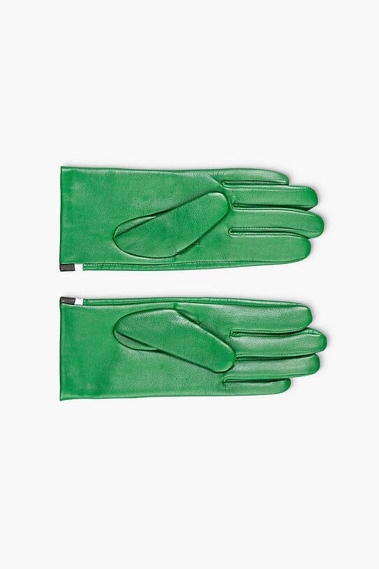 Handsker i grøn læder med marguerit Accessories Mabel Sheppard