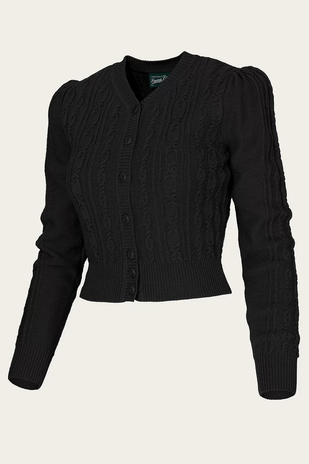 Ice Skater Cardigan sort merinould cardigan Emmy Design