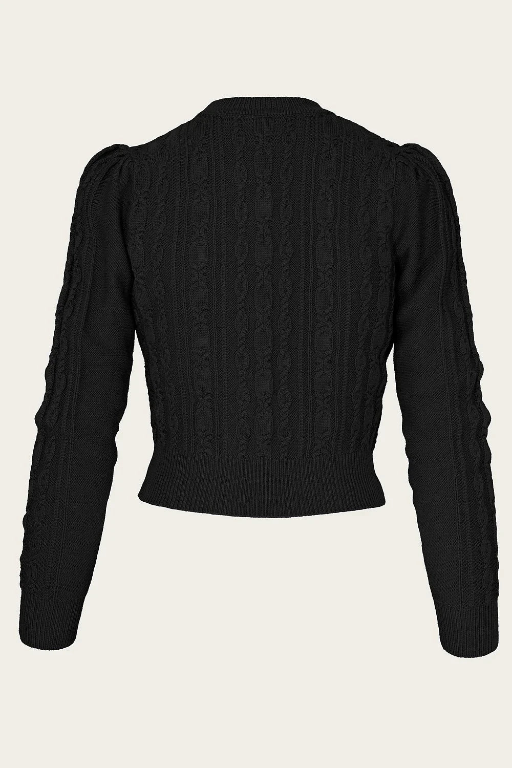 Ice Skater Cardigan sort merinould cardigan Emmy Design