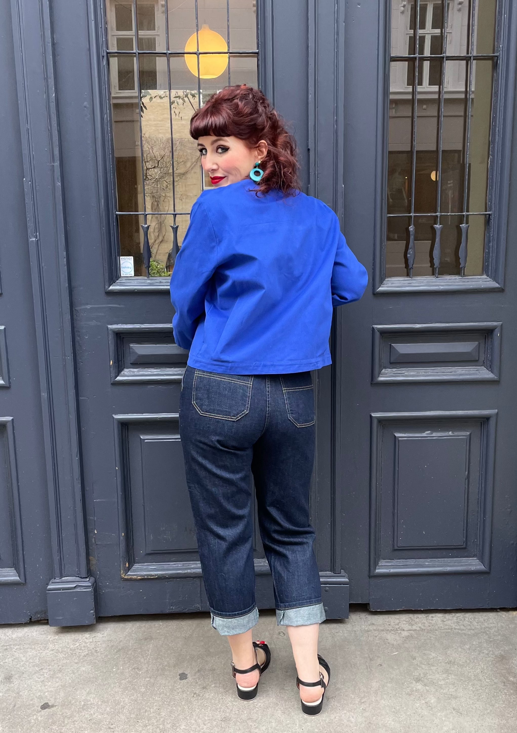 Jeanies Pedal-Pusher jeans i højtaljet 50'er look tøj Freddies Of Pinewood