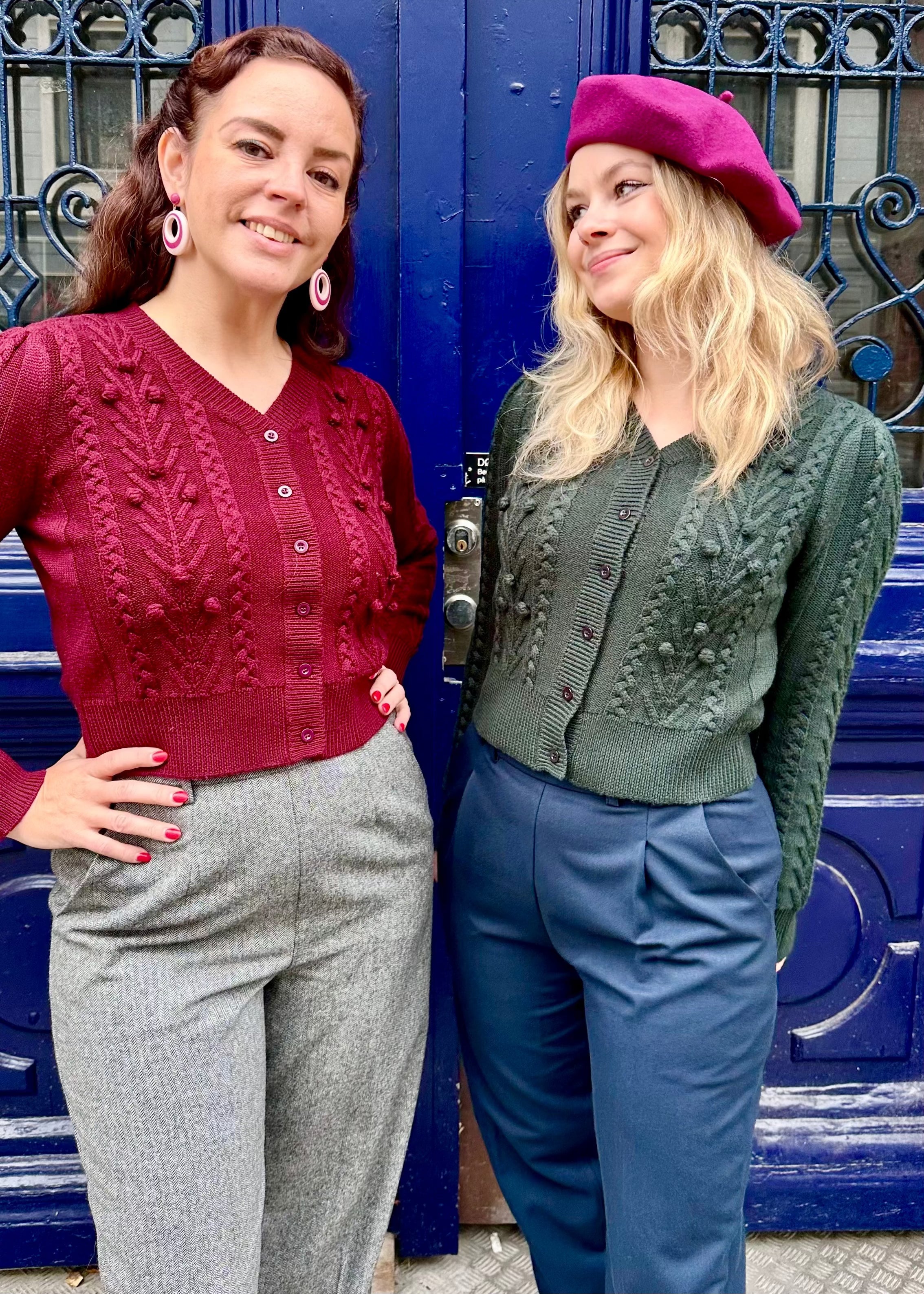 Judy cardigan - burgundy cardigan Weekend Doll