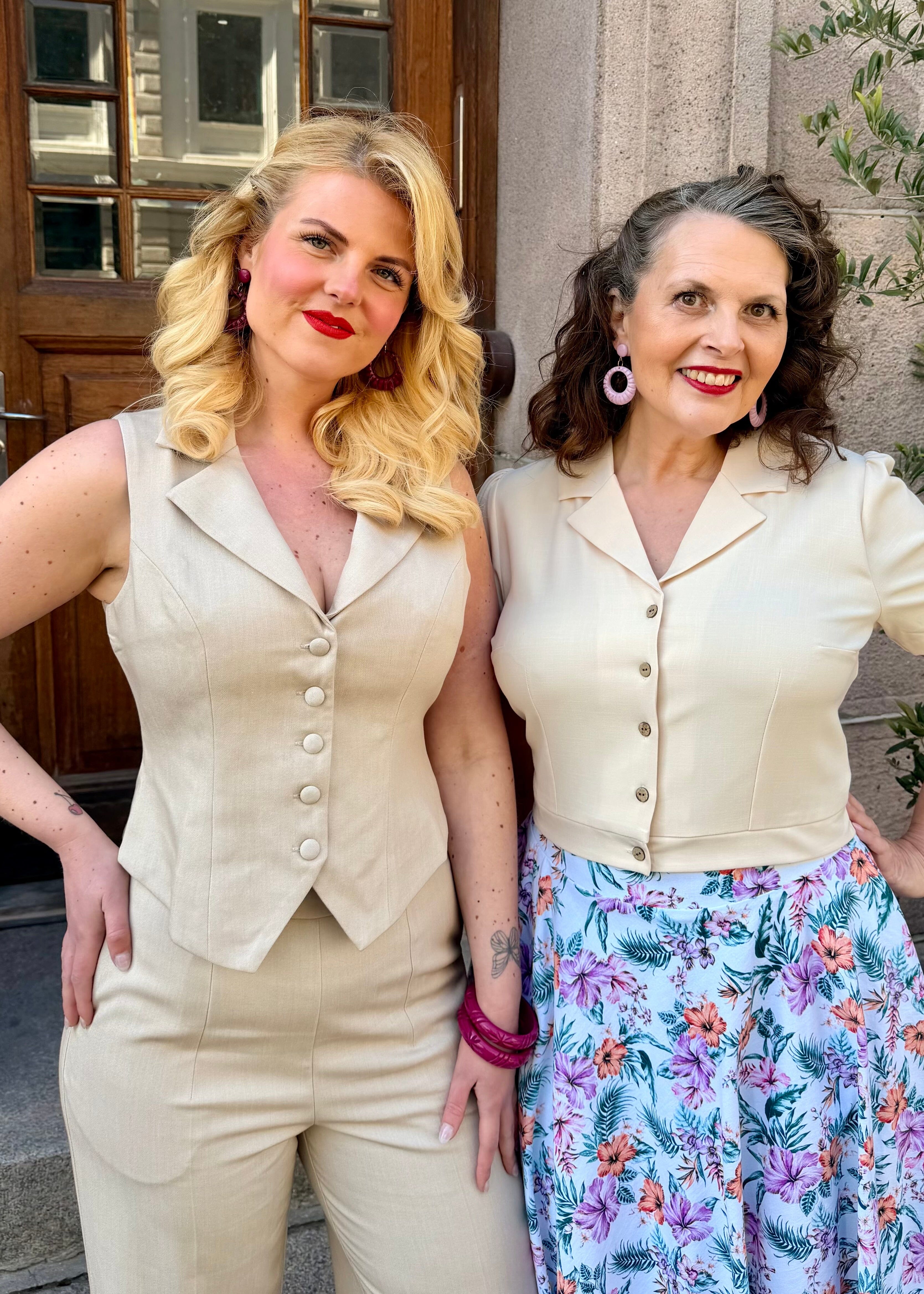 Marlene vest - beige vest Daisy Dapper
