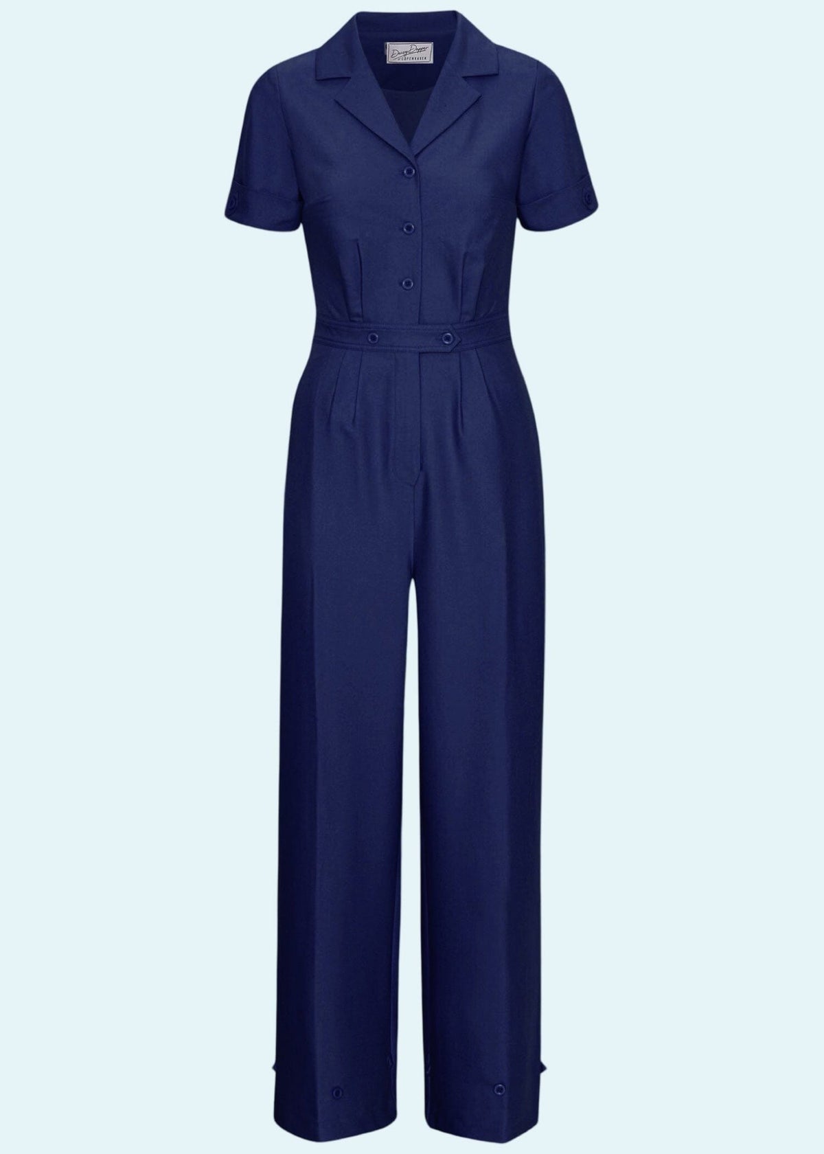 Maxine buksedragt med korte ærmer i navy toej Daisy Dapper