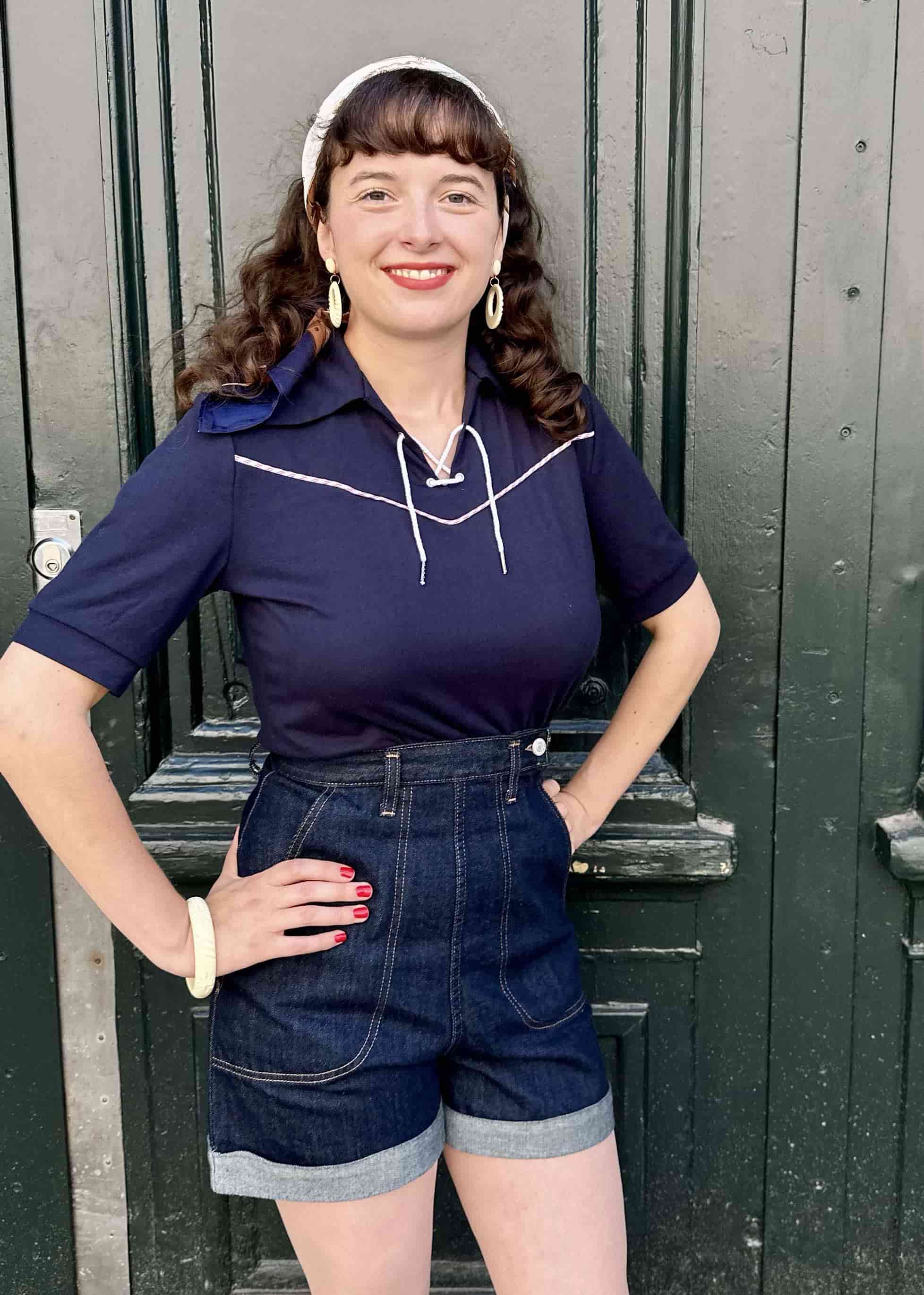 Midnight parade top i navy jersey top Freddies Of Pinewood