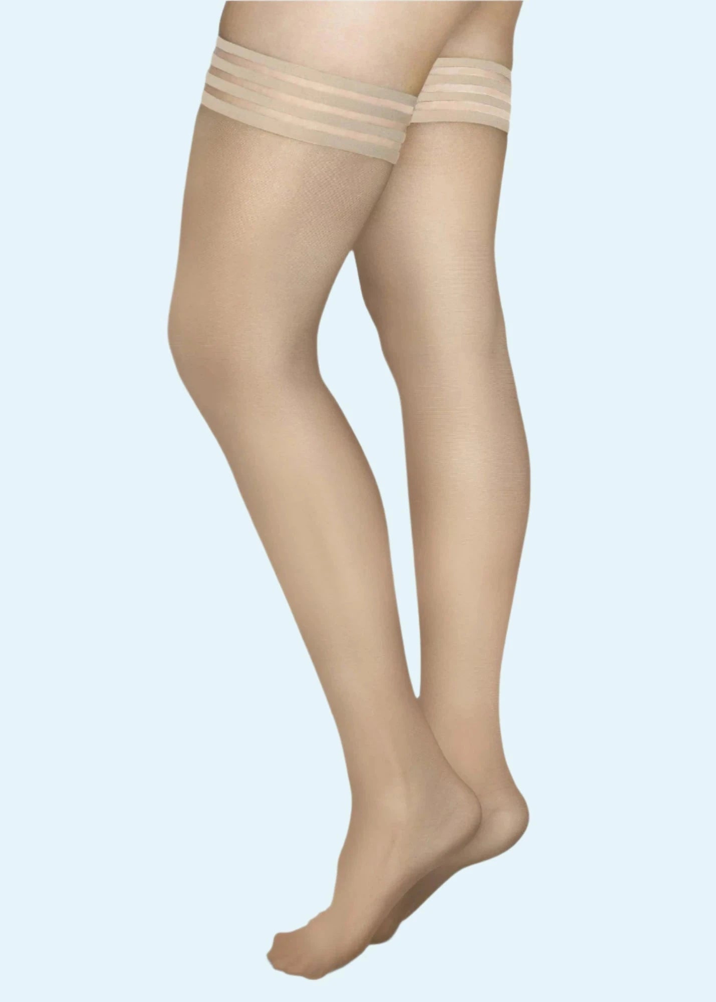 Mira stay-up strømper i beige tøj Swedish Stockings