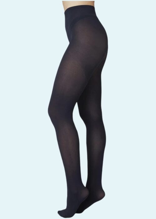 Olivia strømpebukser i navy 60 denier toej Swedish Stockings