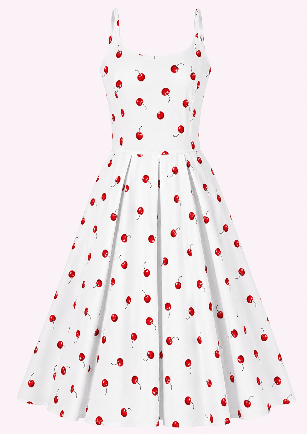 Priscilla swing kjole - kirsebær print swing kjole Pretty Dress Company