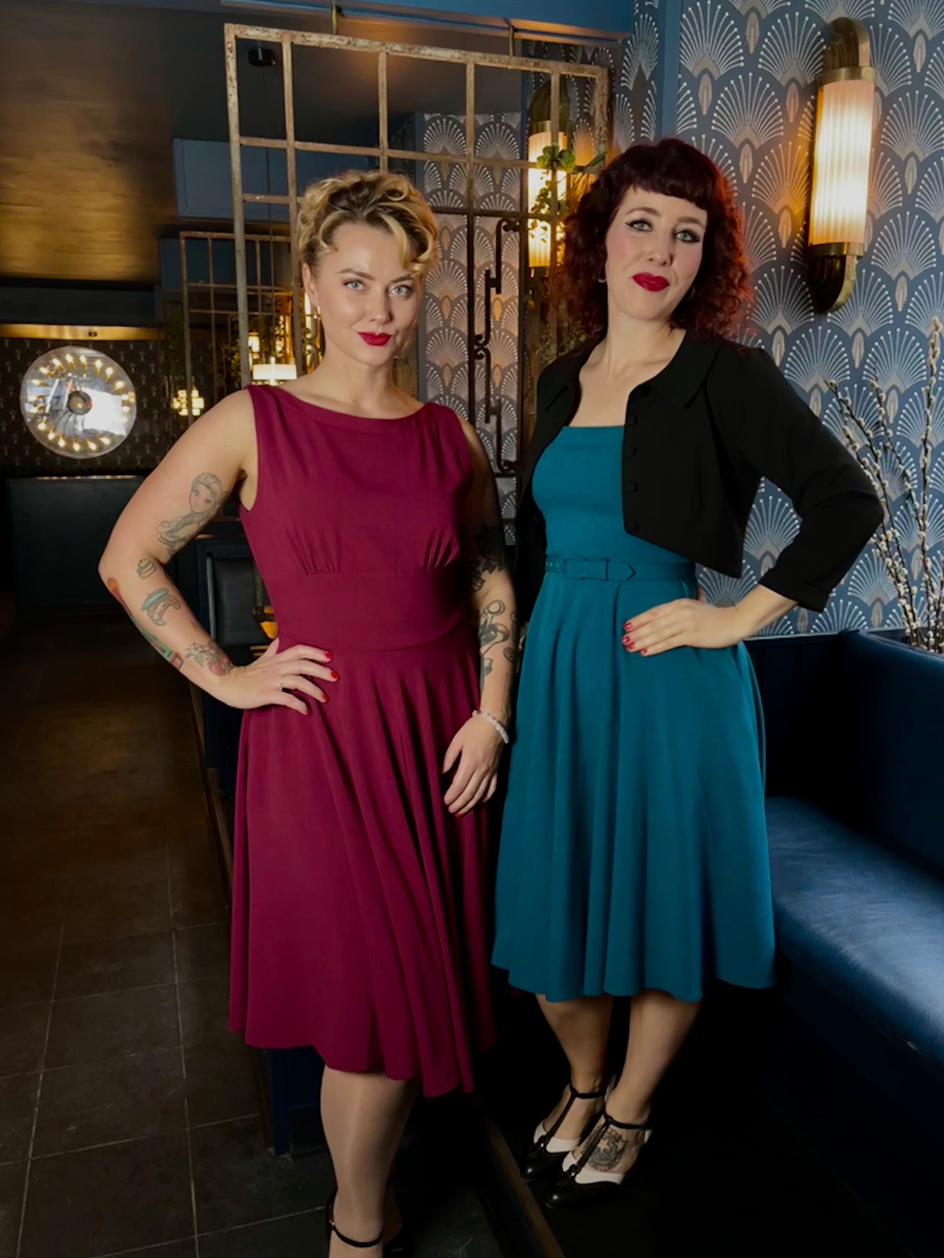 Ruby swingkjole i magenta Daisy Dapper