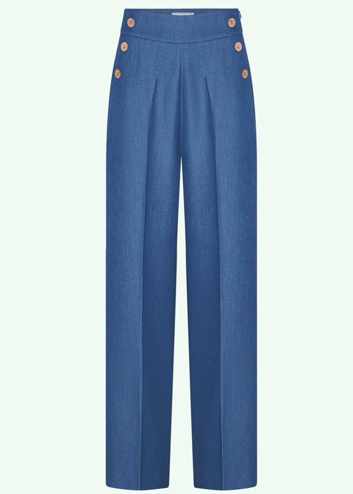 Sally højtaljede sailor bukser i mørk denimblå bukser Daisy Dapper