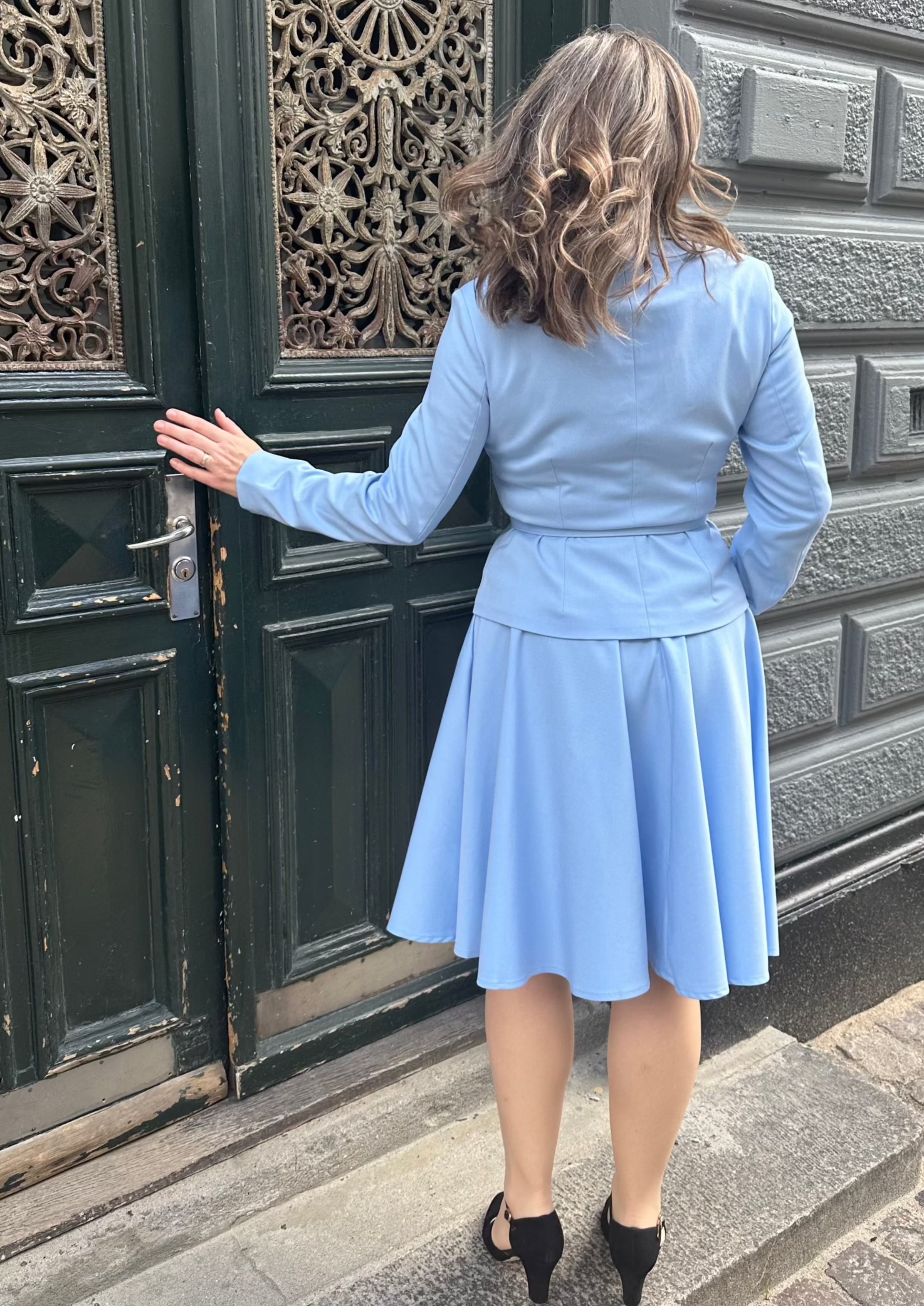 Siri taljeret blazer i lys himmelblå tøj Daisy Dapper