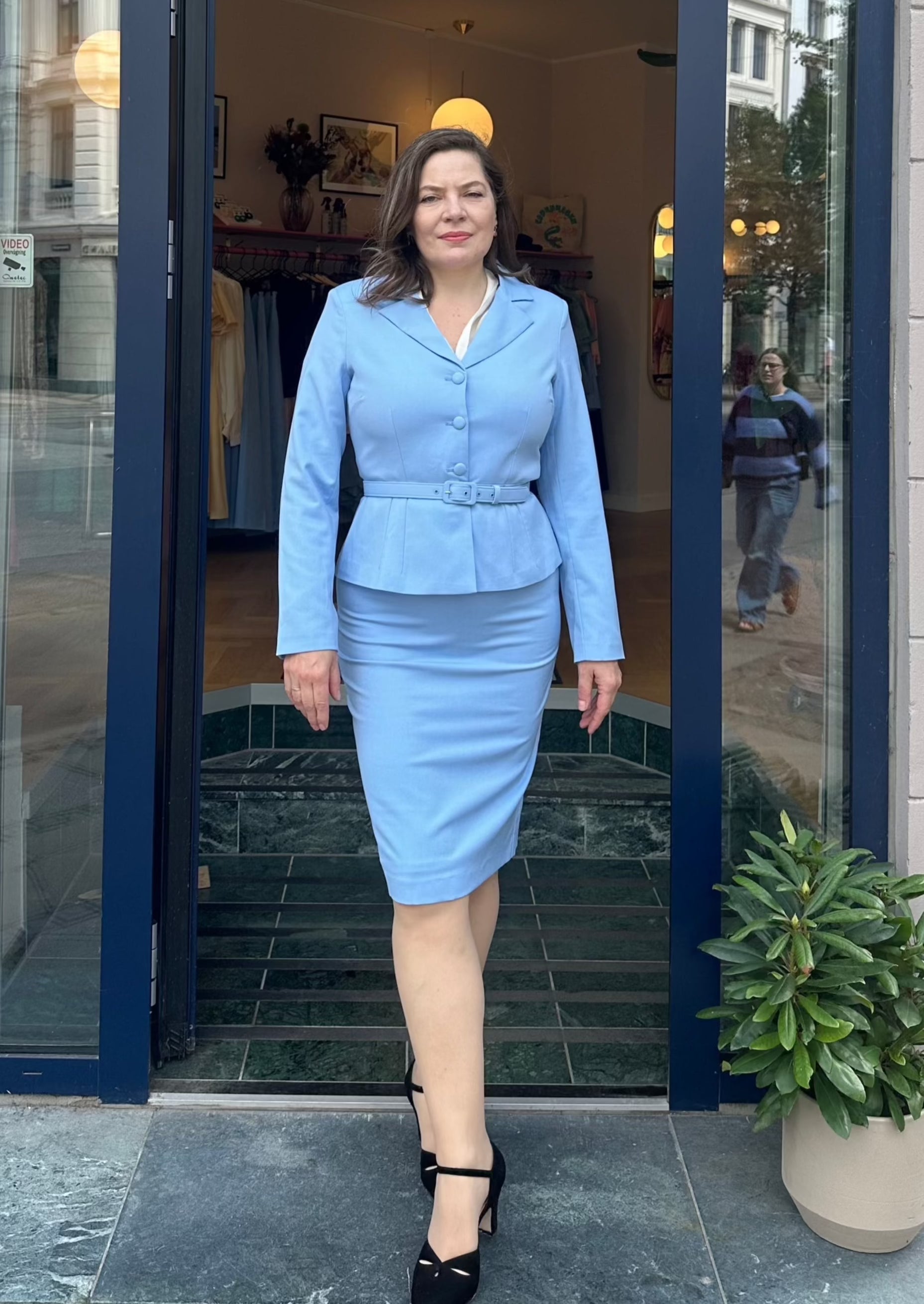 Siri taljeret blazer i lys himmelblå tøj Daisy Dapper