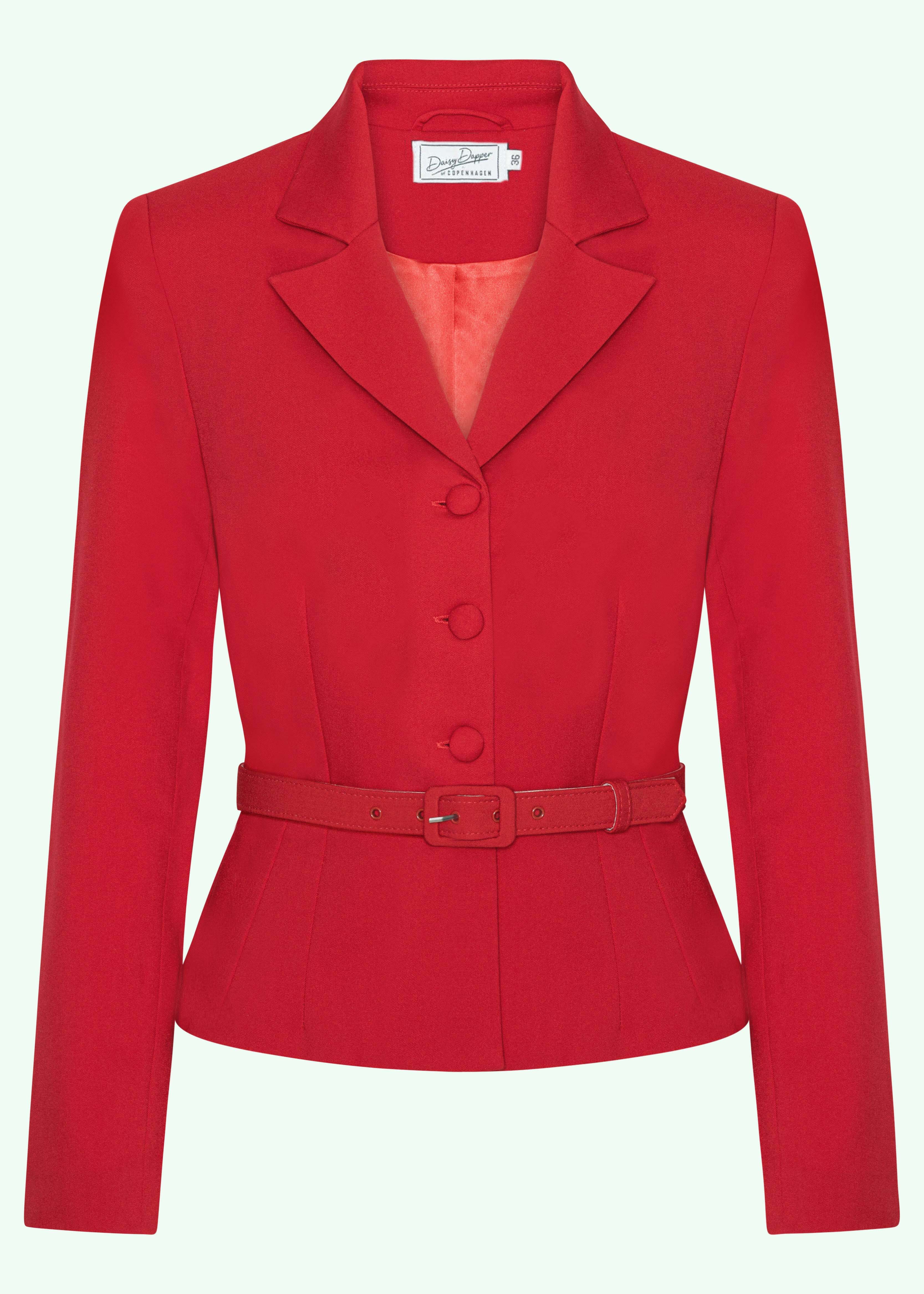 Siri taljeret blazer i rød tøj Daisy Dapper