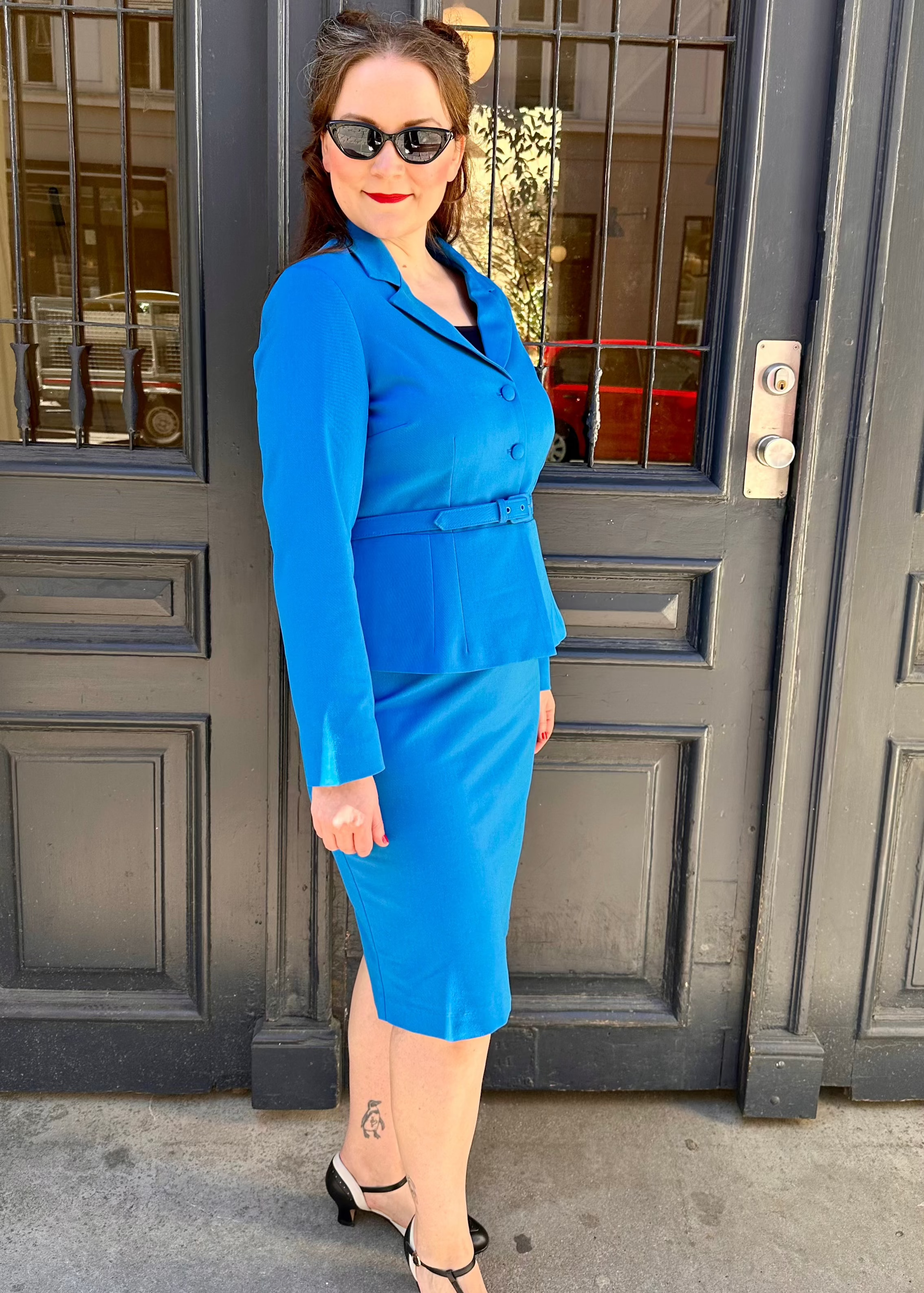 Siri taljeret blazer i sommerblå jakke Daisy Dapper