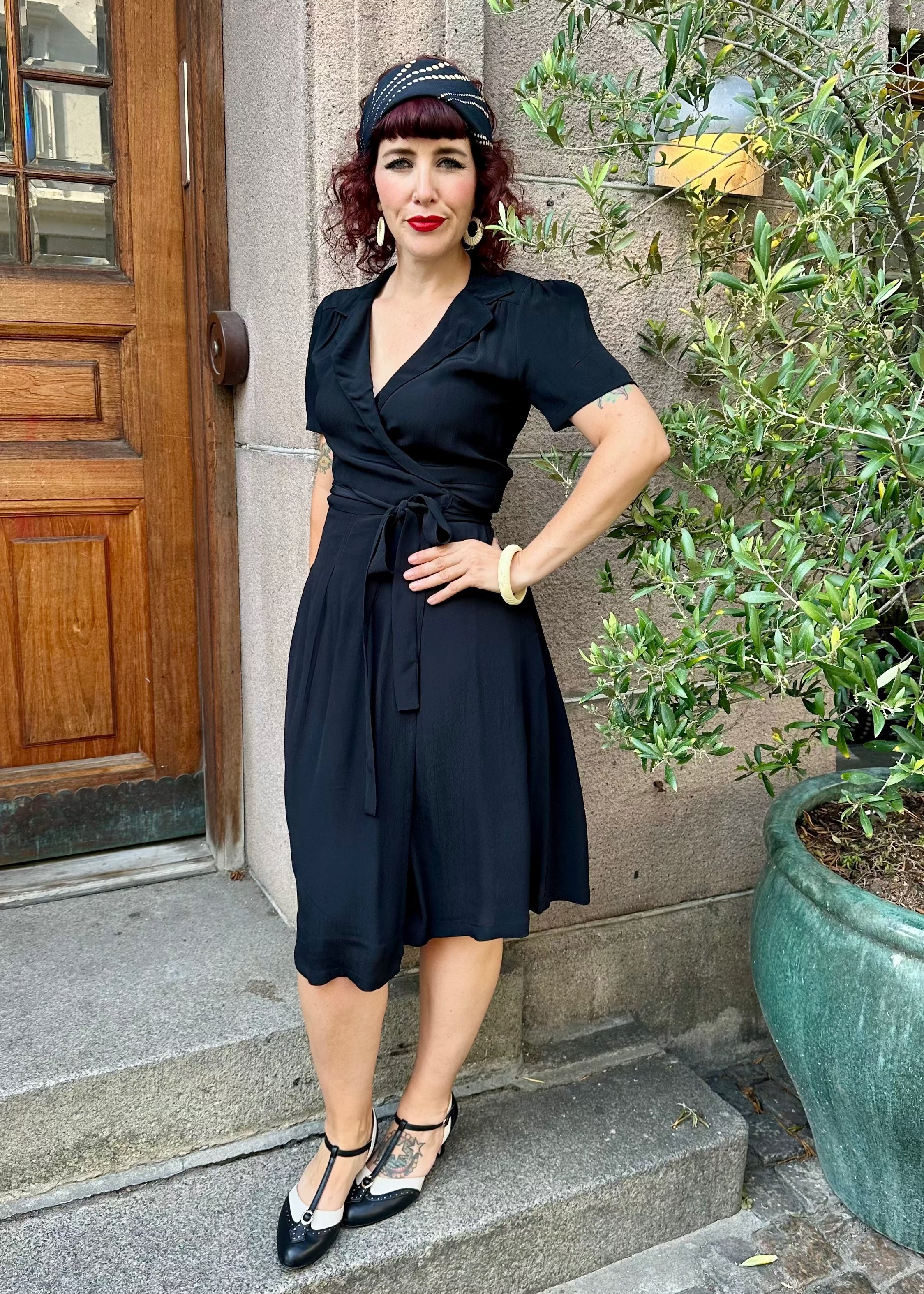 Slåom kjole i sort slåom kjole Seamstress Of Bloomsbury