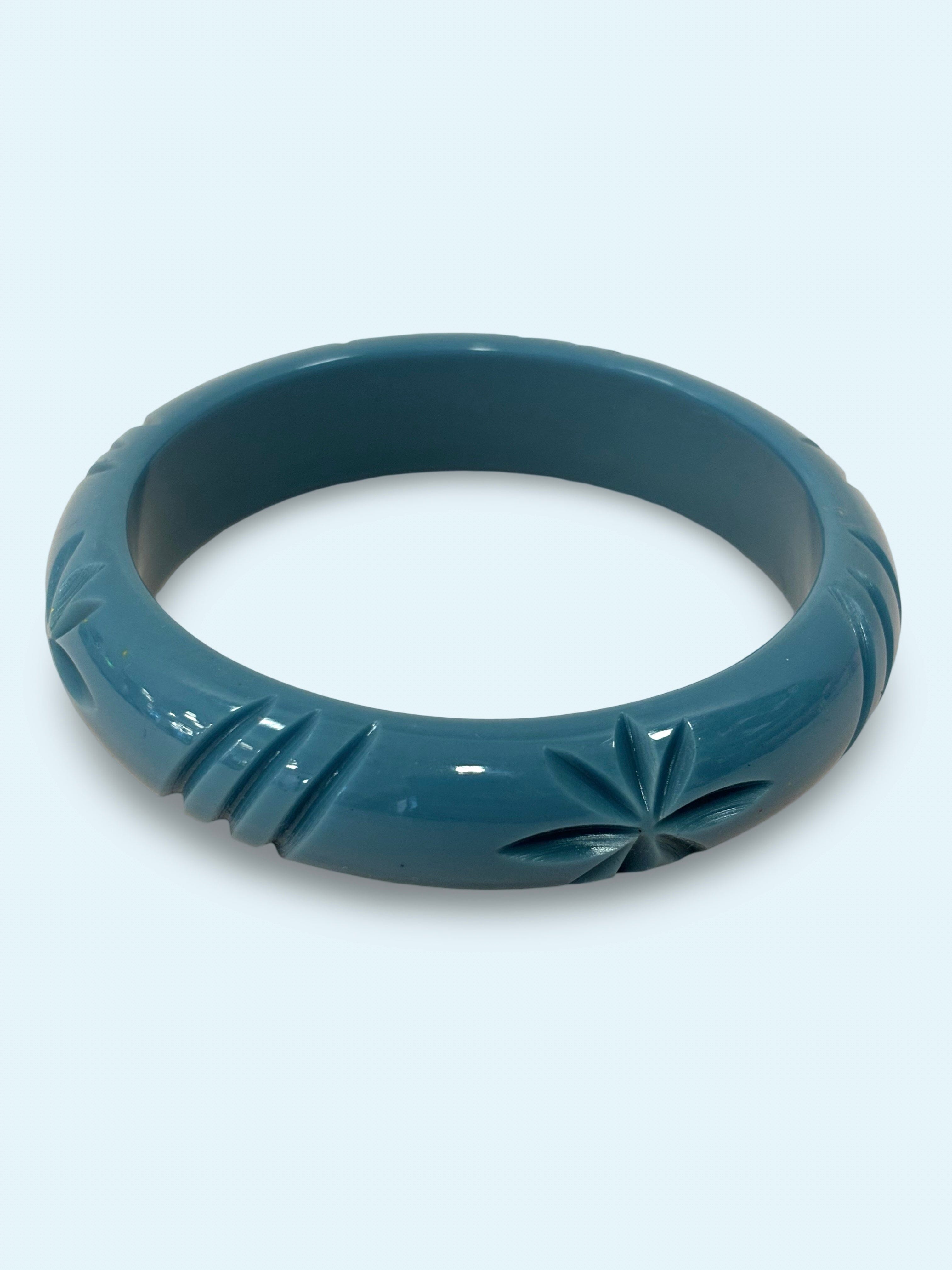 Smalt armbånd i vintage stil, Airforce Blue Rock It Rosie