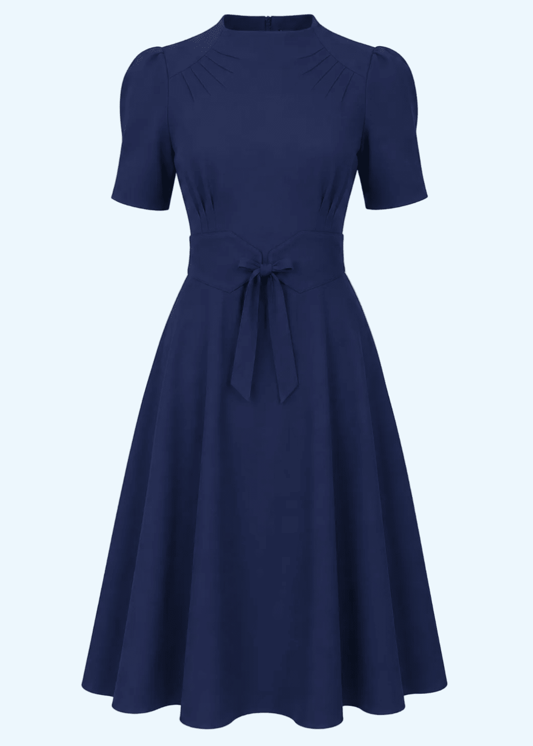 Stanwyck 1940'er stils kjole - navy blå aline kjole House of Foxy