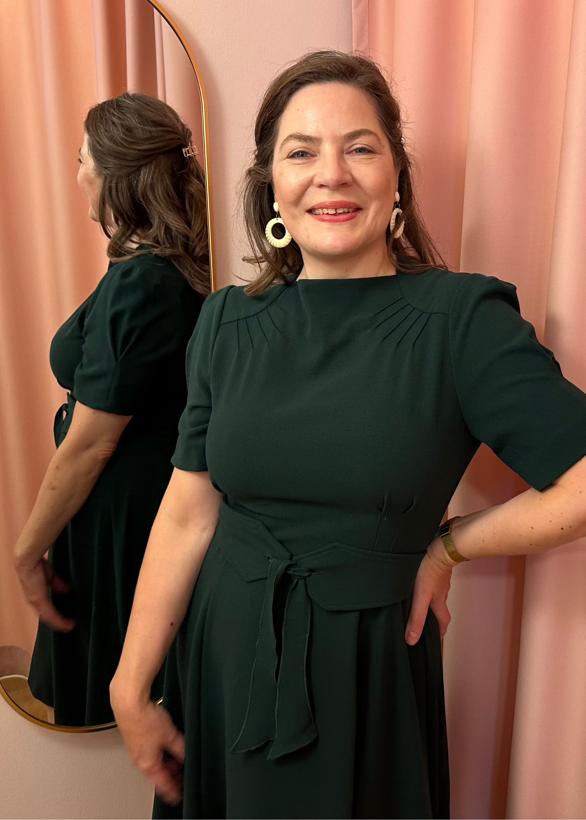 Stanwyck 40'er stils kjole i grøn swing kjole House of Foxy
