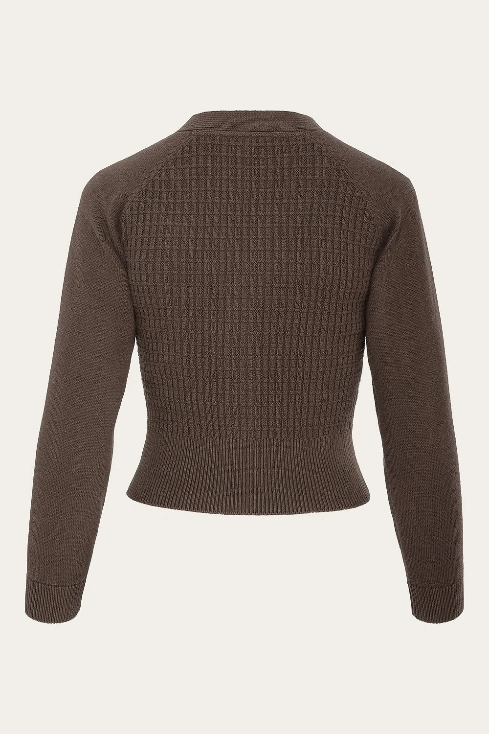 The Cable Knit College Cardigan - Brun cardigan Emmy Design