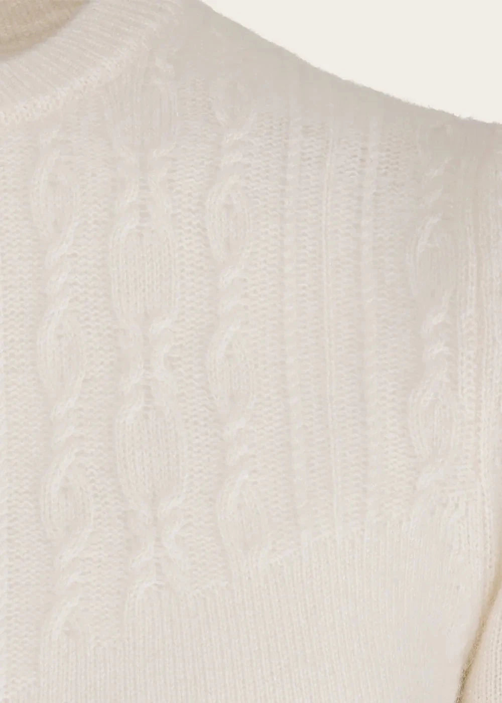 The Cashmere Staple Sweater - Cream strik top Emmy Design