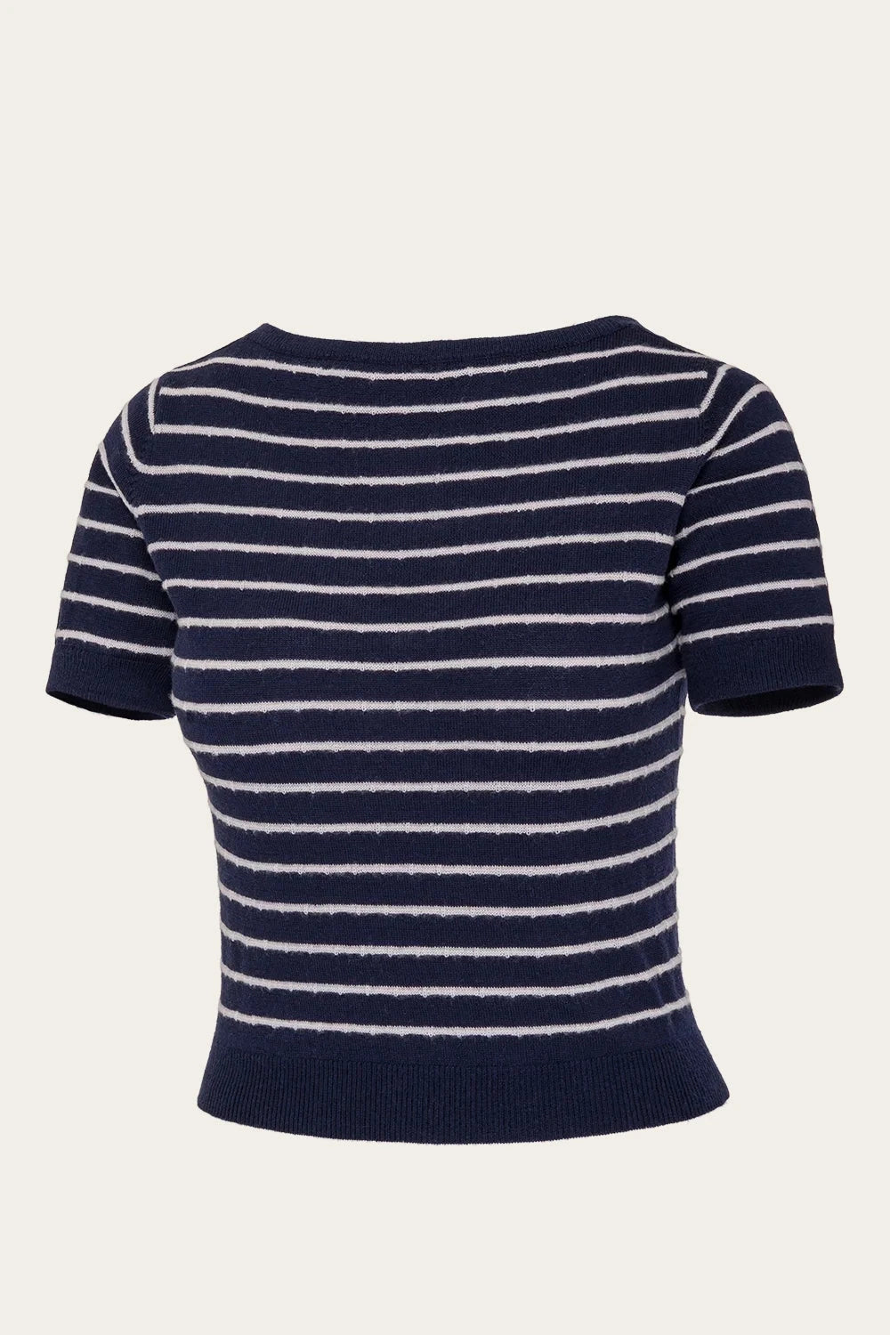The "Emmy Goes to Paris" Top - Navy stribet uld bluse Emmy Design