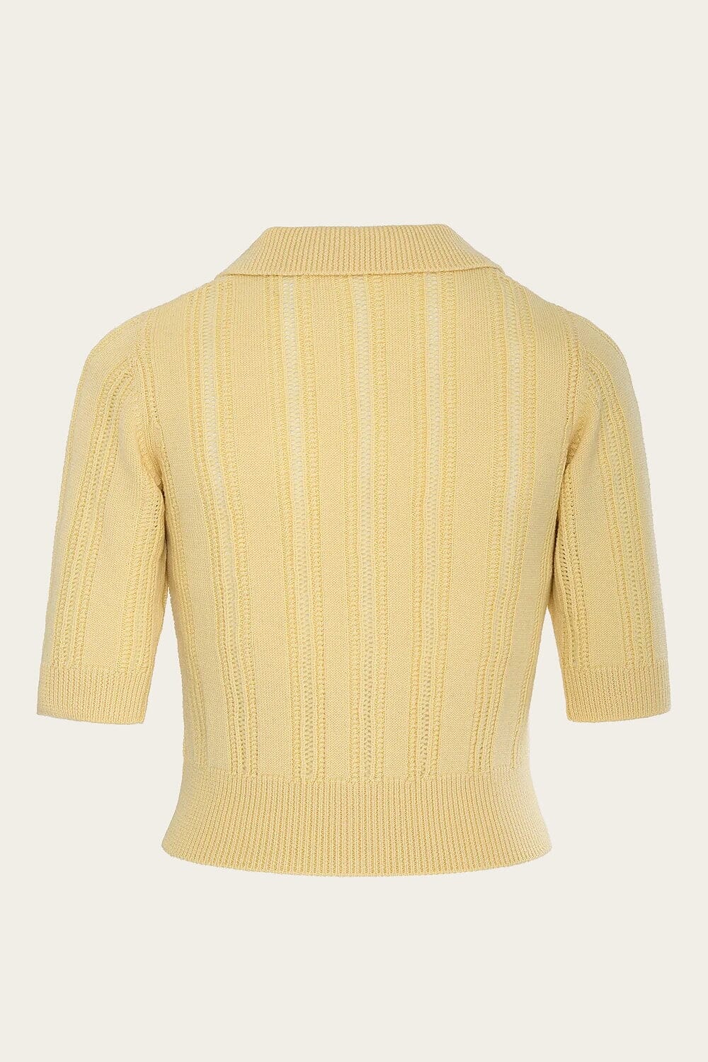 The Non Contrast Cardigan - Lys gul bluse Emmy Design