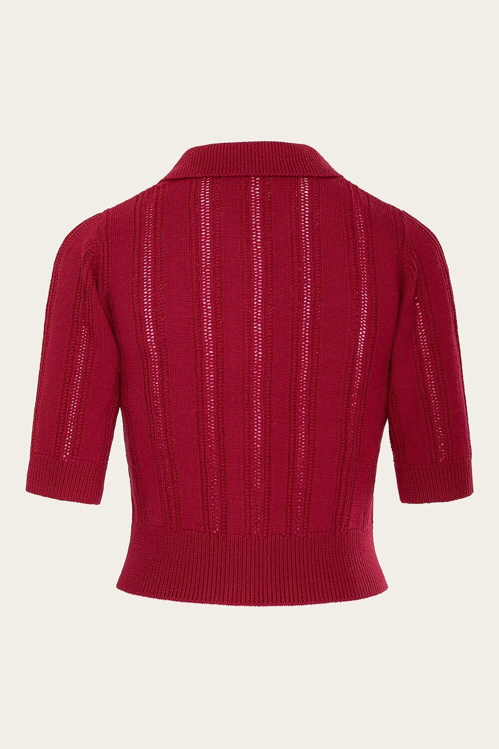 The Non Contrast Cardigan - Rød bluse Emmy Design