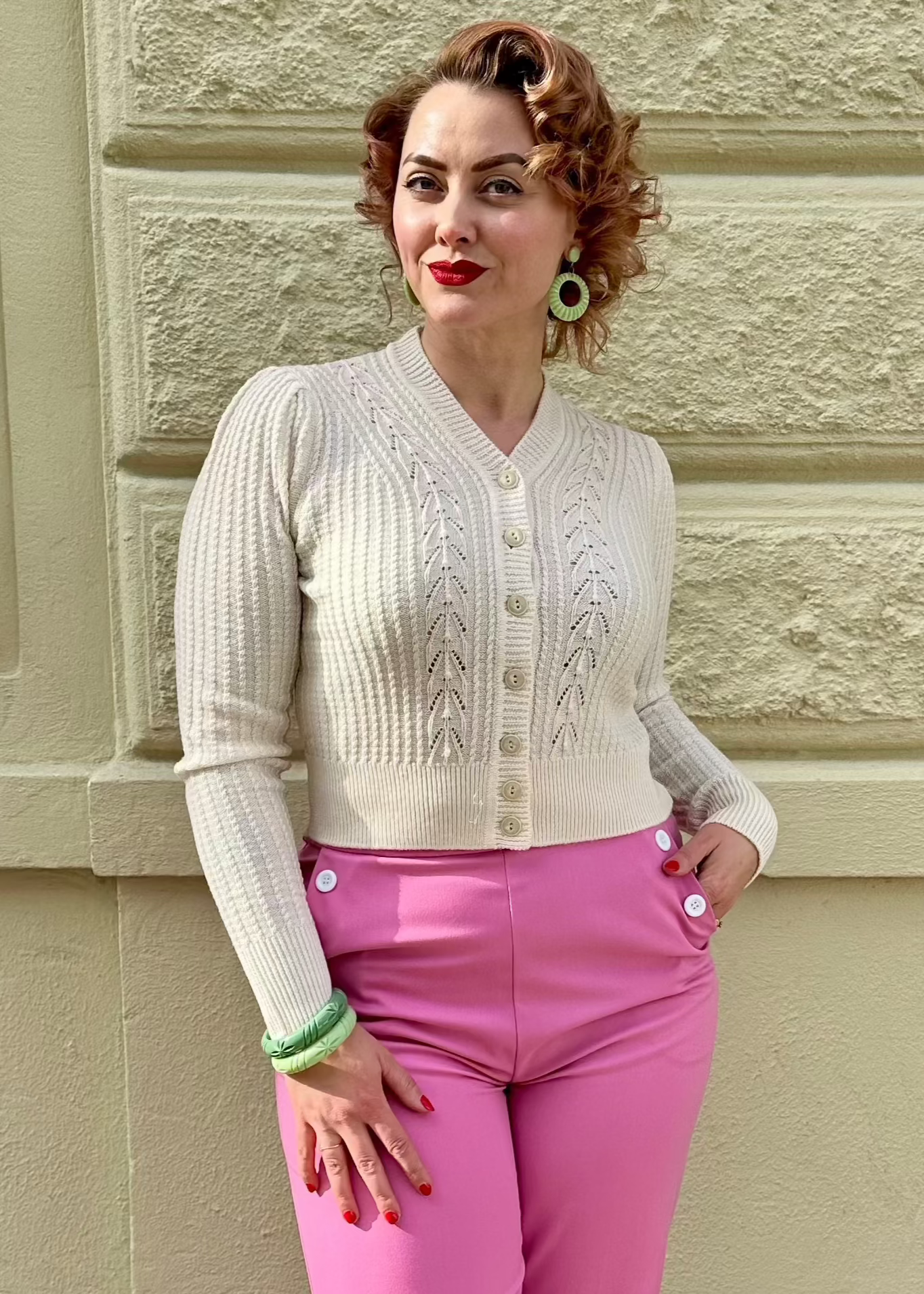 The Scandi Summer Cardi i råhvid cardigan Emmy Design