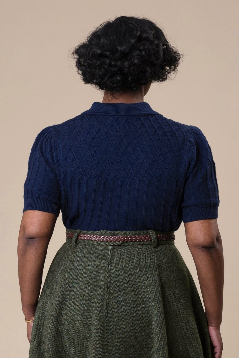 The Tiptop Knit Top i Midnight navyblå tøj Emmy Design