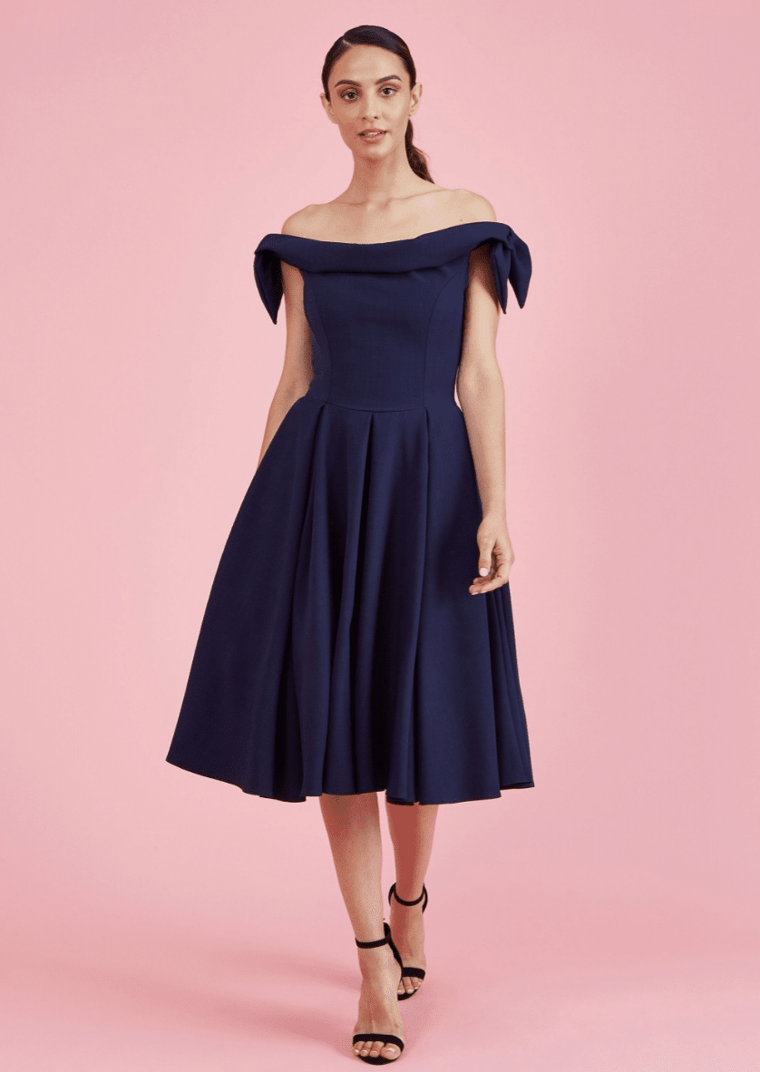 Tilly swing kjole - navy pencil kjole Pretty Dress Company