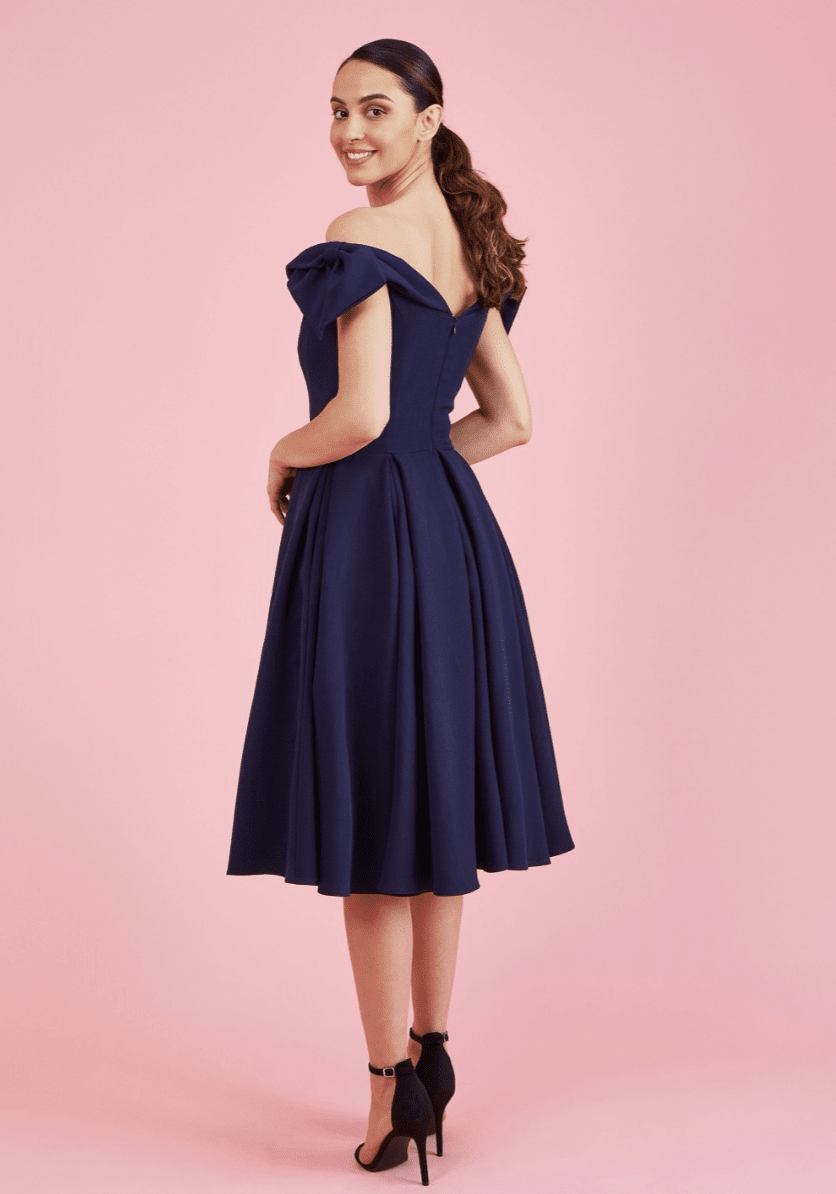 Tilly swing kjole - navy pencil kjole Pretty Dress Company